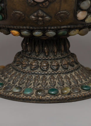 Artificial Stones Rice Pot | A Tibetan Buddhist Offering Vessel
