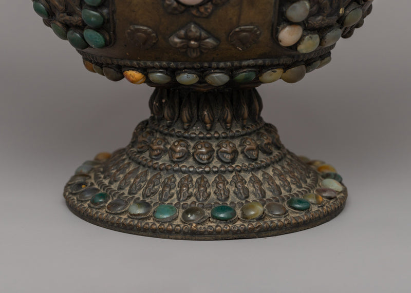 Artificial Stones Rice Pot | A Tibetan Buddhist Offering Vessel