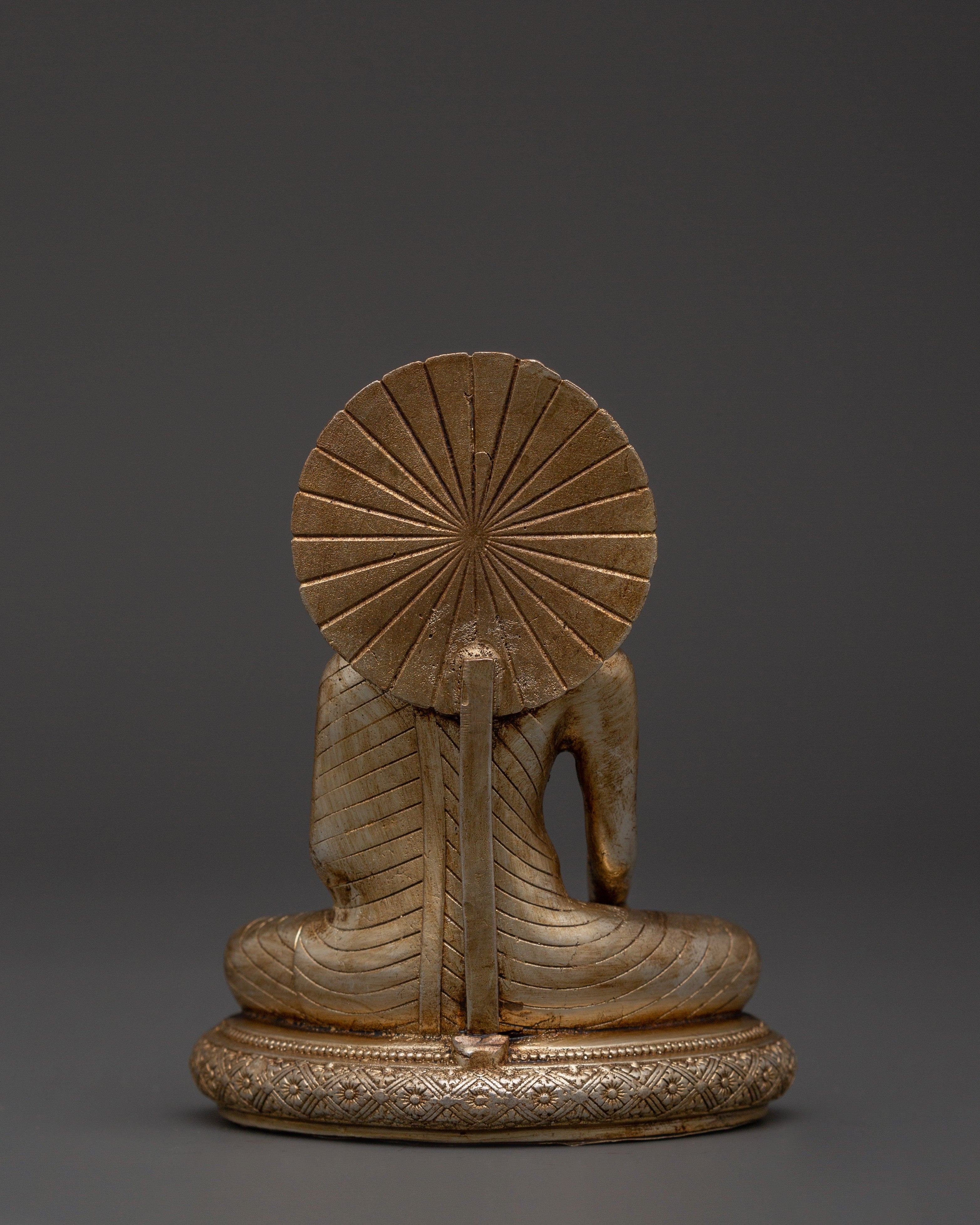 silver-plated Shakyamuni Buddha | Meditation & Sacred Decor