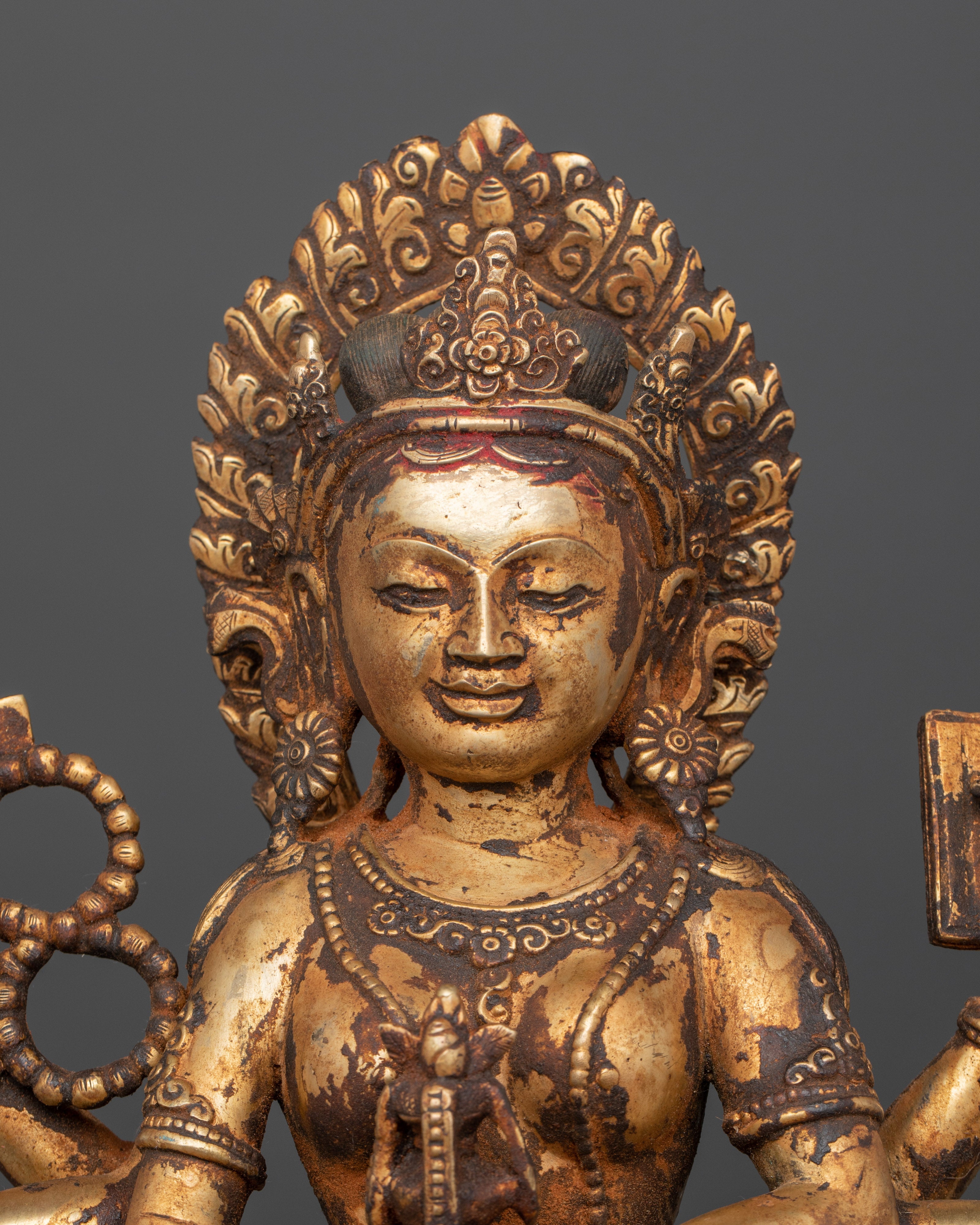 Vasudhara Wealth Goddess | Tibetan Statue of Abundance and Prosperity