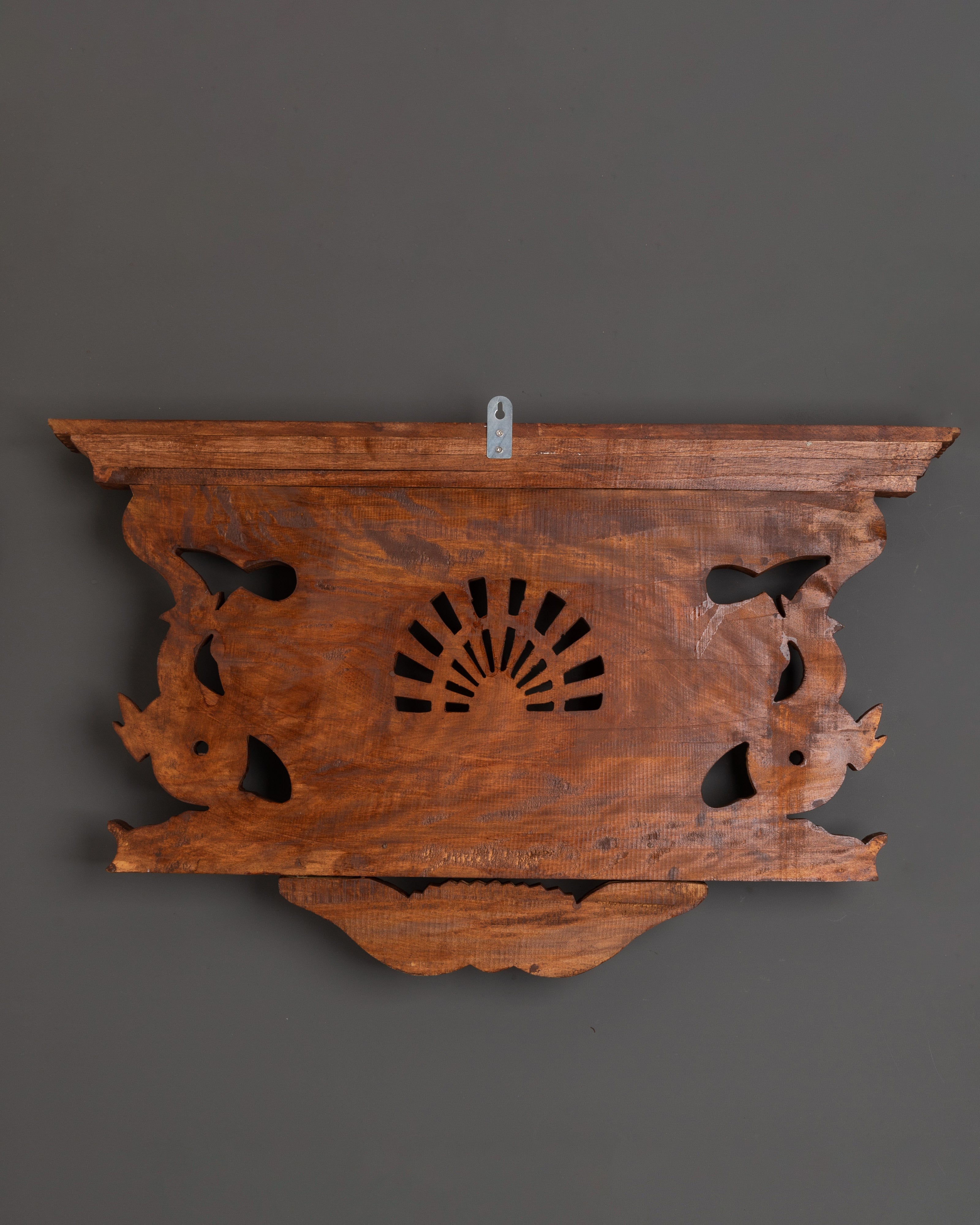 Hand-Carved Peacock Adina Wood Wall Art | Traditional Home Decor Sculpture
