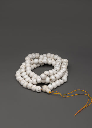 Handmade Conch Shell Mala | White Buddhist Prayer Beads Mala