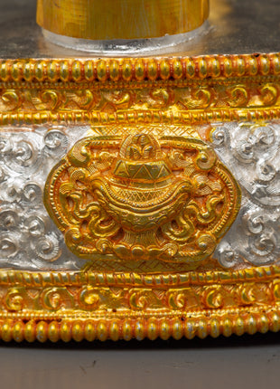 Buddhist Gold Plated Torma Mandala | Handcrafted Tibetan Ritual Offering Set