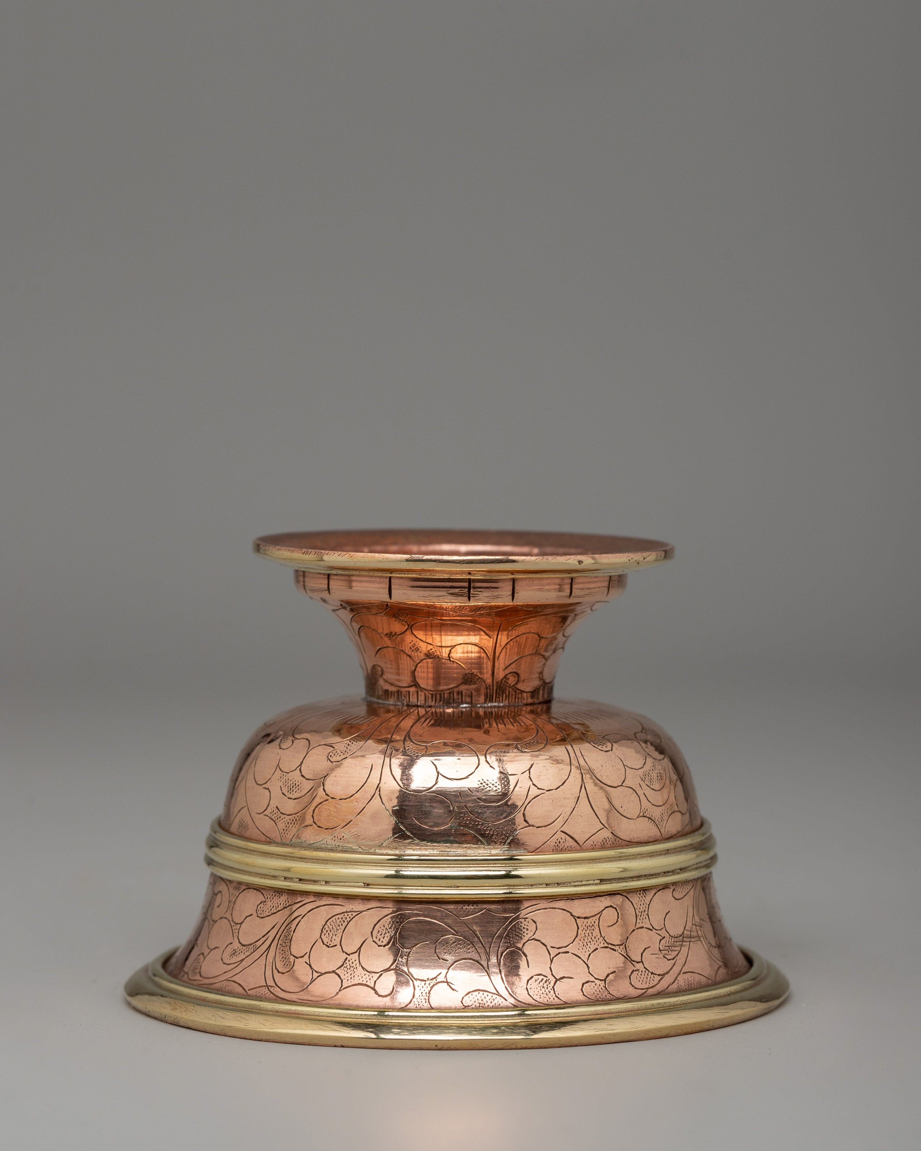 Tibetan Copper Offering Bowl Set | Ritual Water Offerings for Ceremonial Offerings