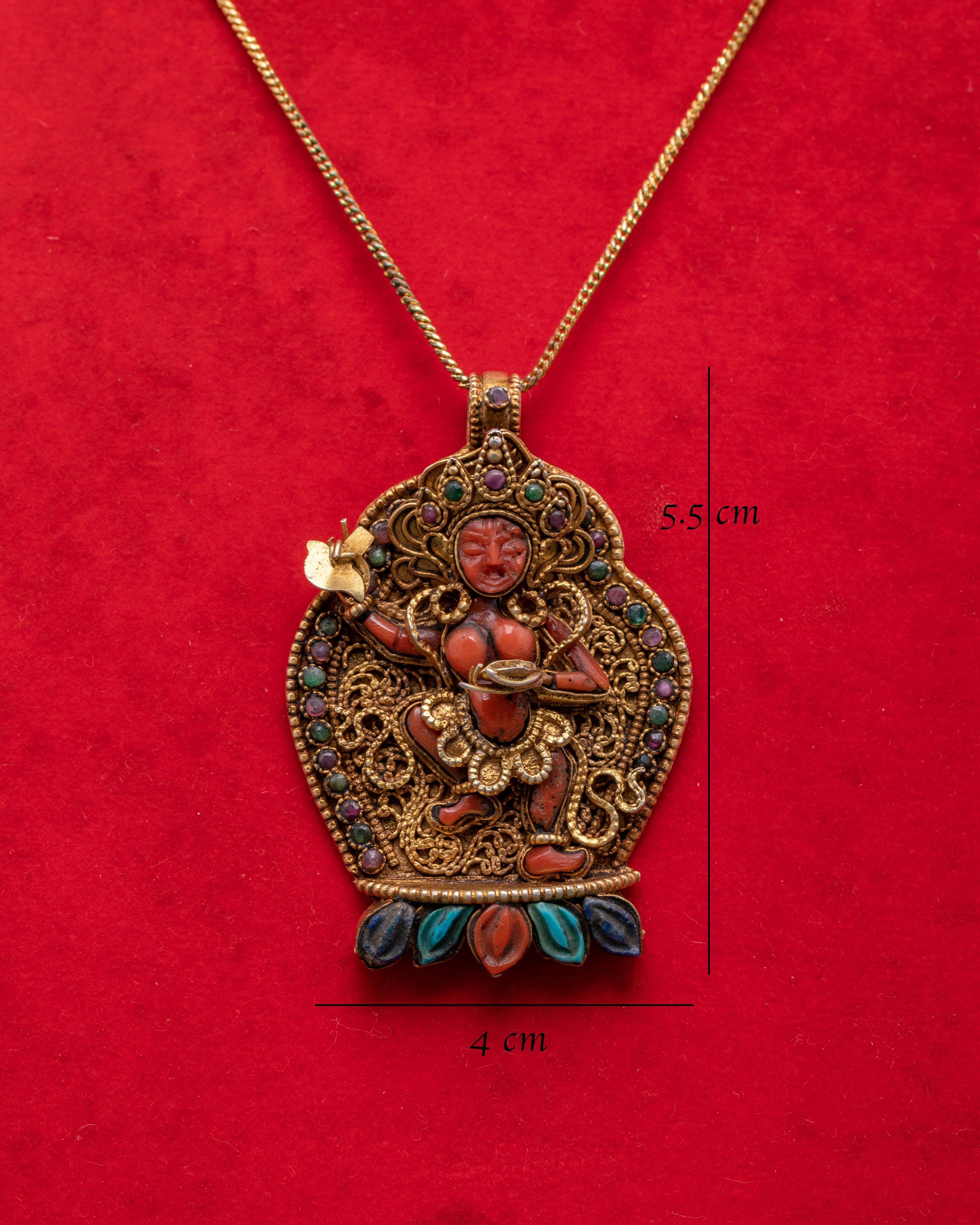 Tibetan Vajravarahi Dakini Pendant | Buddhist Feminine Wisdom Jewelry
