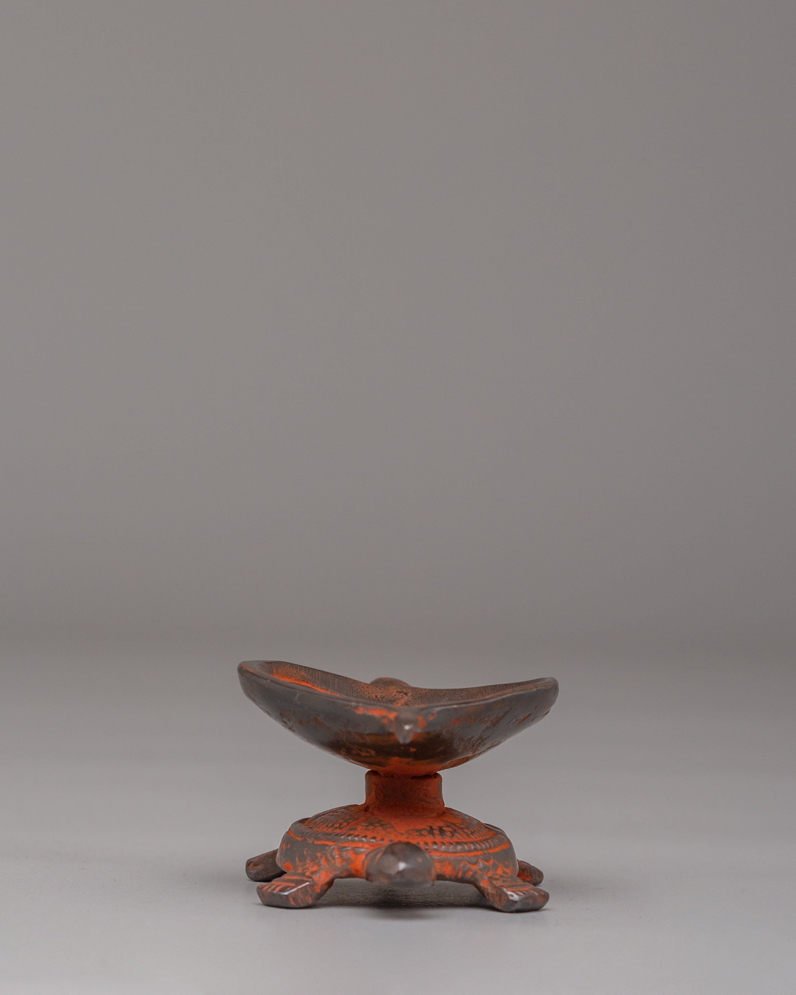 Pipal Leaf Diya On Turtle | A Sacred Tibetan Ritual Item