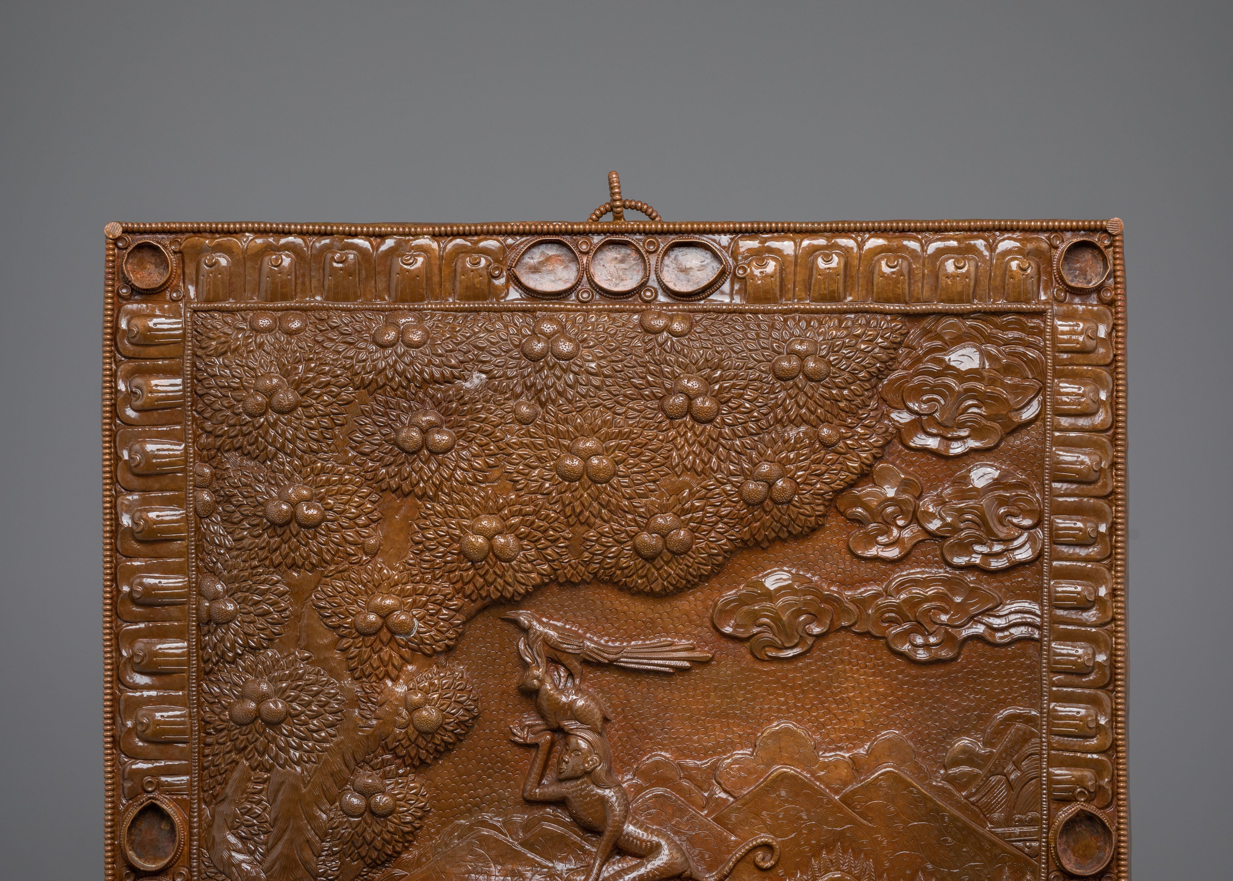 Four Harmonious Friends Wall Hanging | Oxidized Copper Body with Handcrafted Details