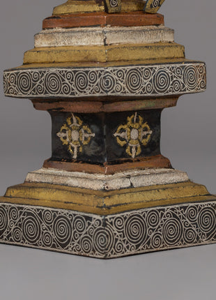 27.5cm Tibetan Dharma Stupa | A Sacred Symbol of Blessings