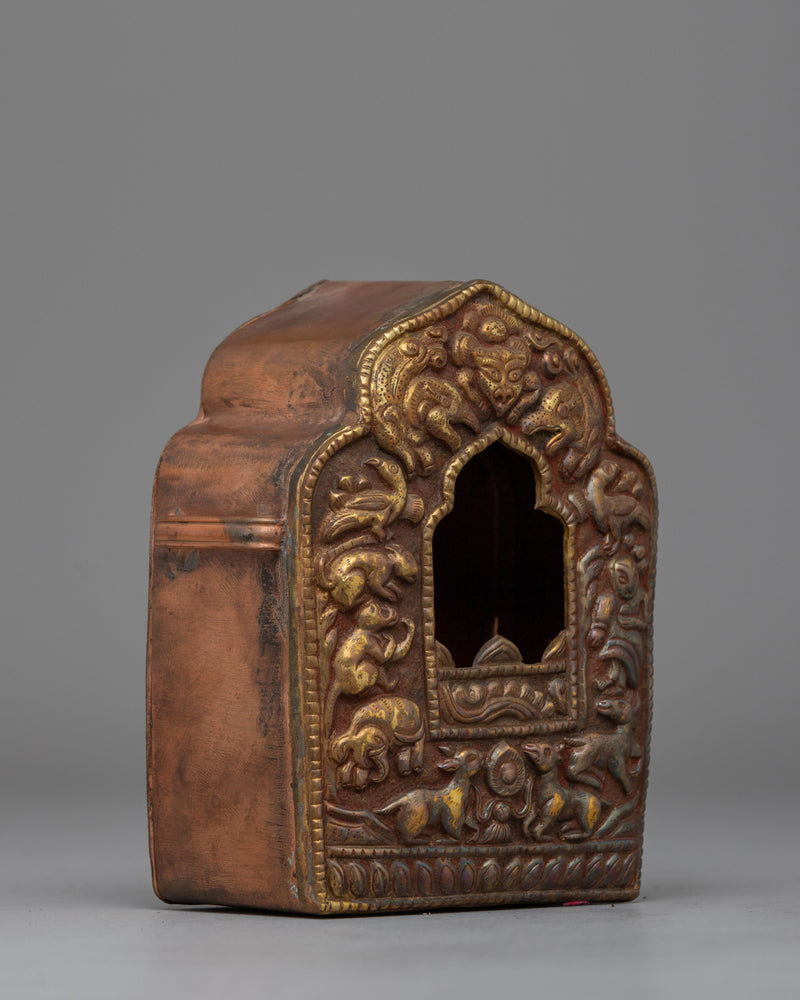 Exquisite Buddhist Ghau Box | Tibetan Prayer Box for Rituals and Spiritual Use