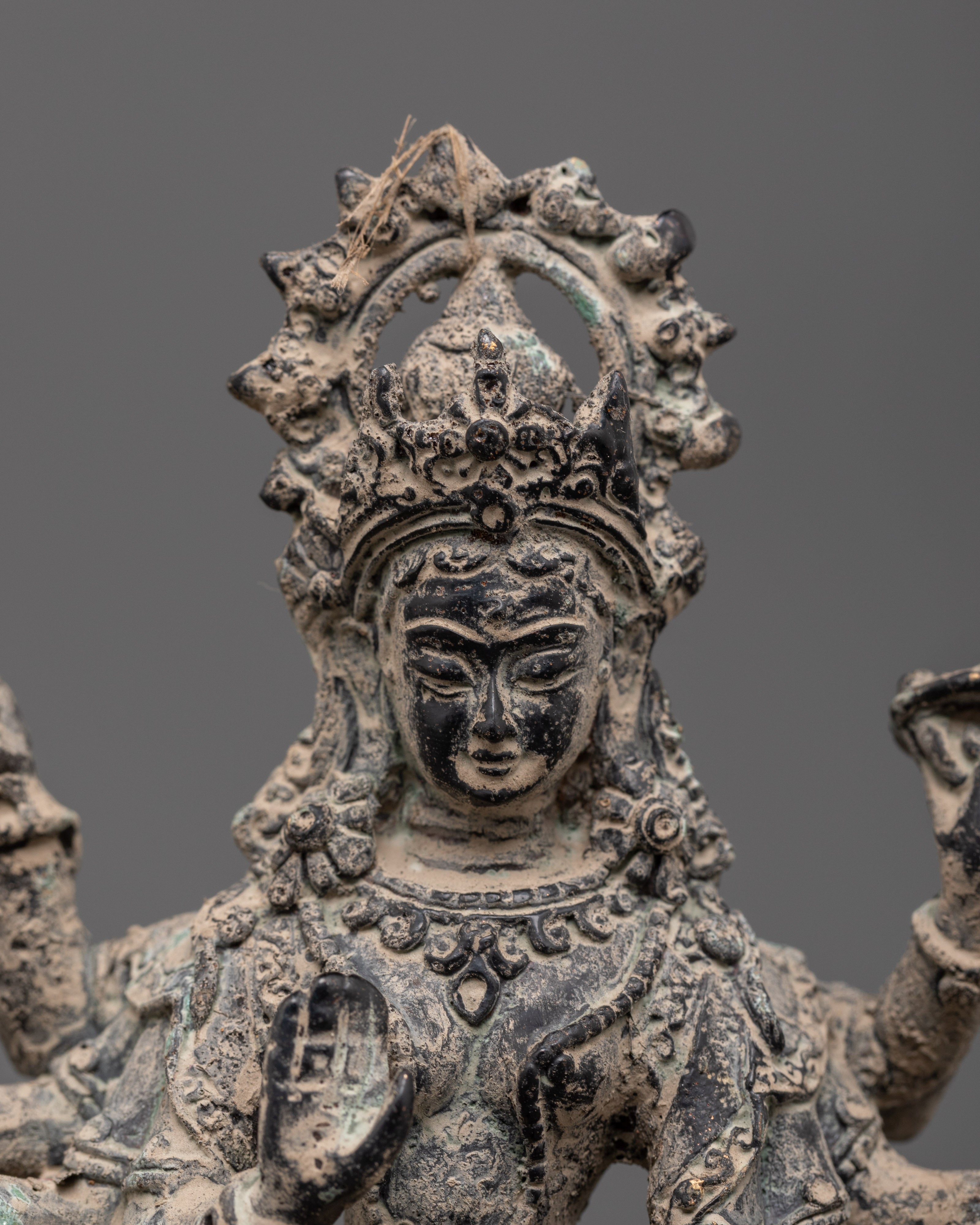 Handmade Brass Durga Statue for Protection and Strength