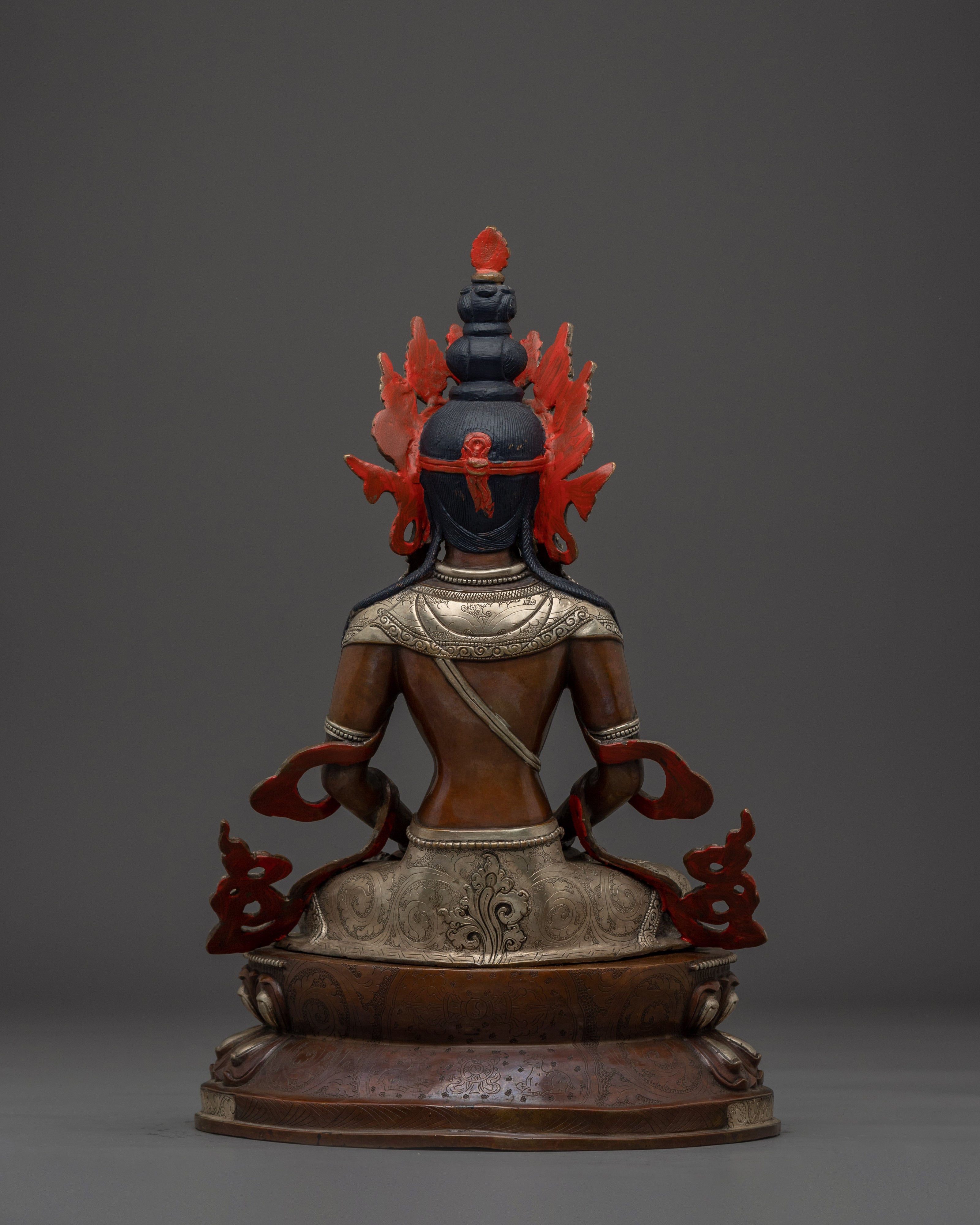 Amitayus Buddha Decor Statue | Tibetan Healing Sculpture