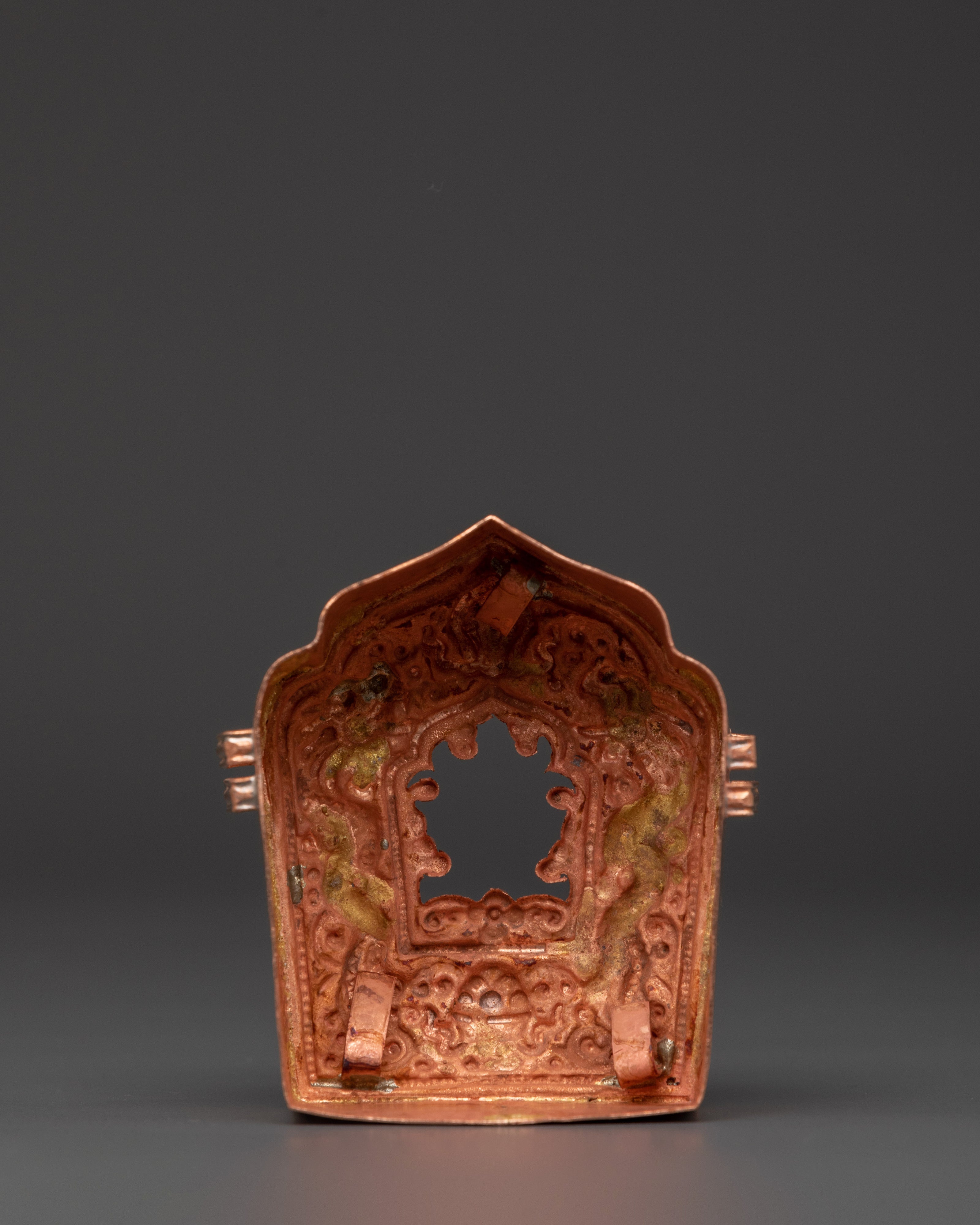 Tibetan Buddhist Copper Ghau Box for Relics and Mantras