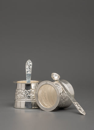 Handcrafted Pure Silver Panchapatra Set | Ideal for Sacred Ceremonies