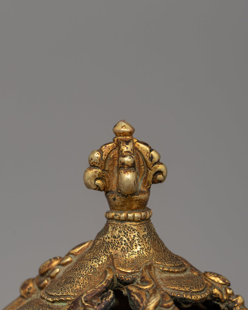 Gold-Plated Incense Burner for Shrine | Traditionally Handcrafted Art