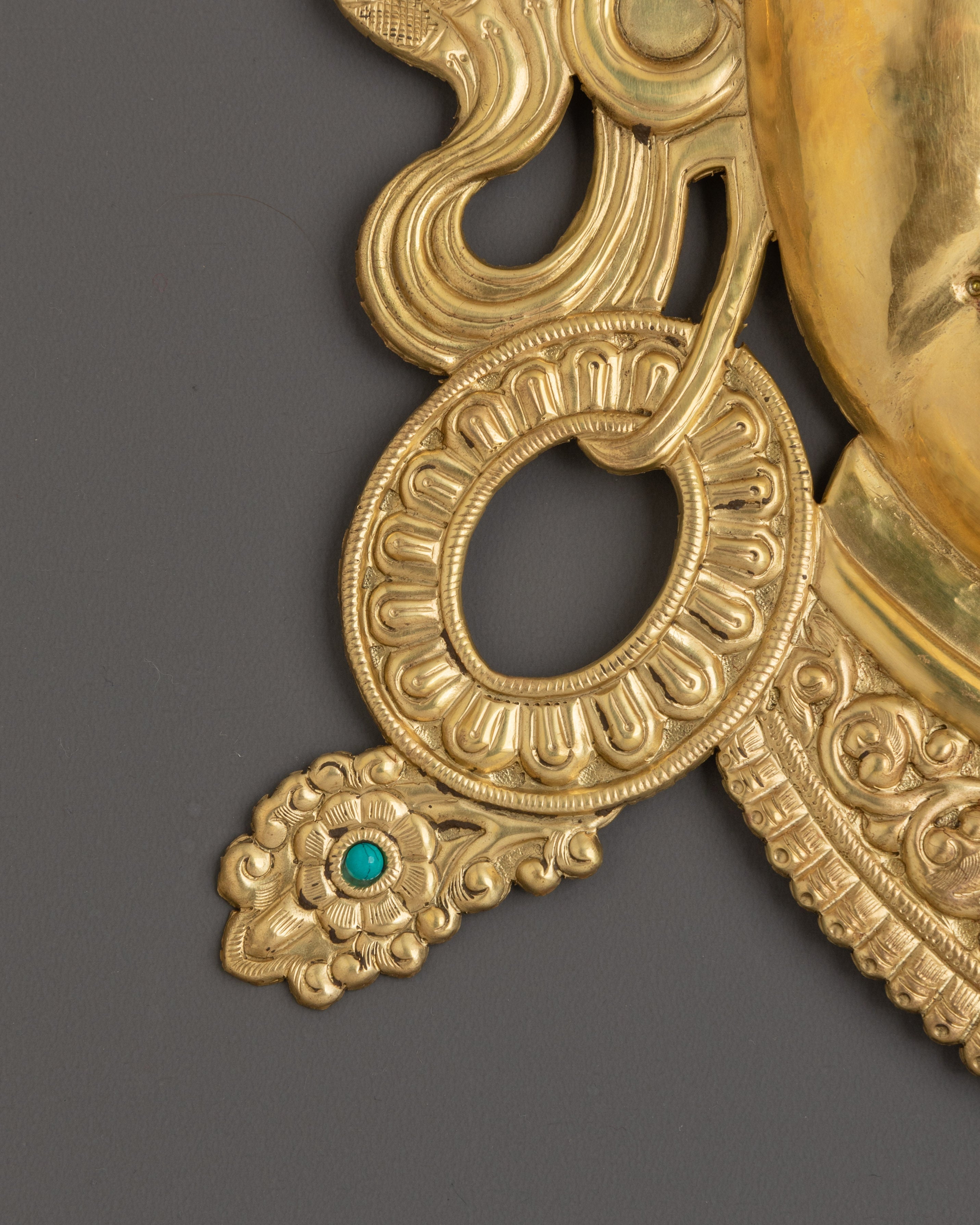 Buddhist Wall Art | Handcrafted Brass Buddha Face Sculpture