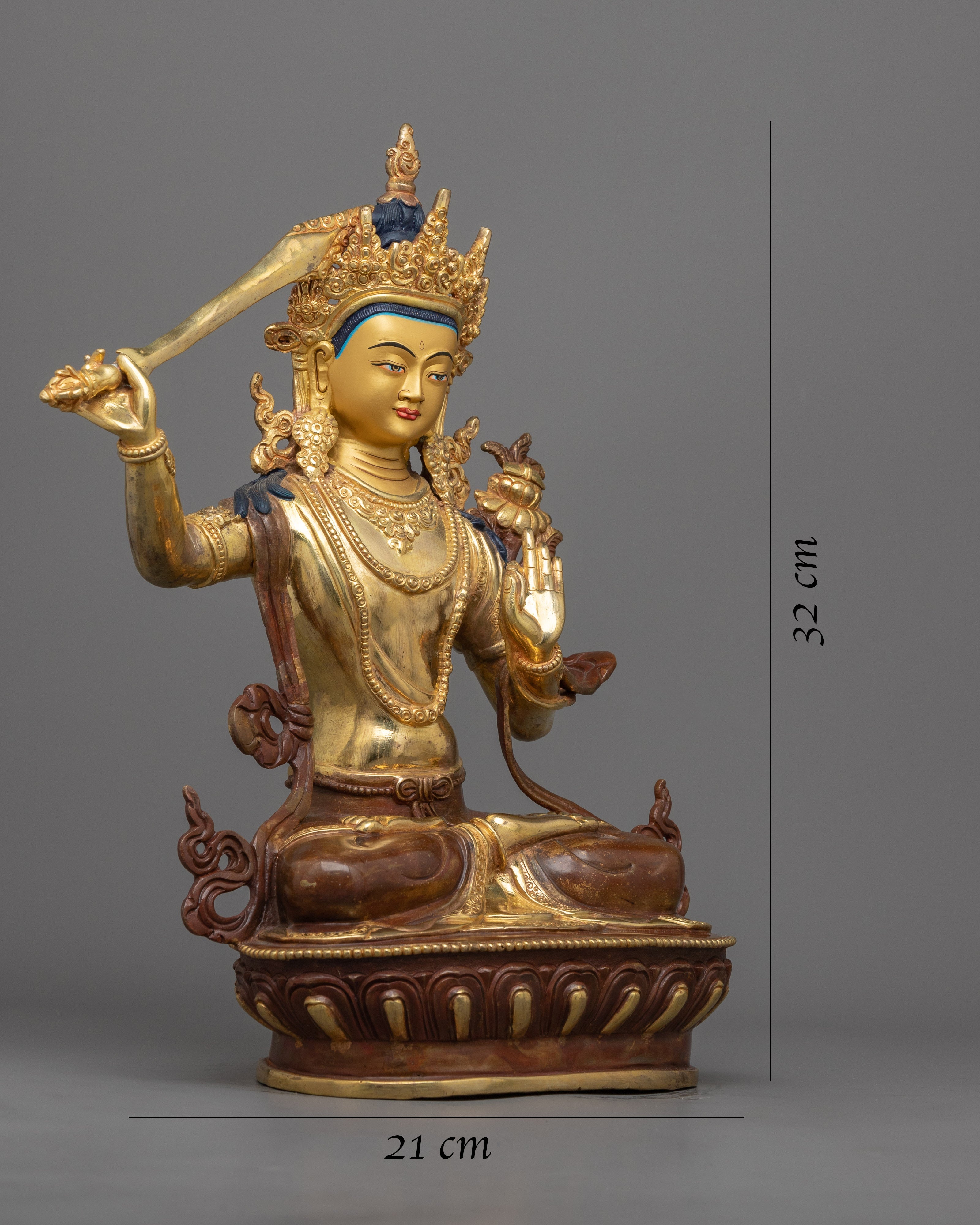 hand carved manjushree statue 