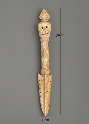 Ethically Sourced Buffalo Bone Handcarved Phurba | Tantric Ritual Tool