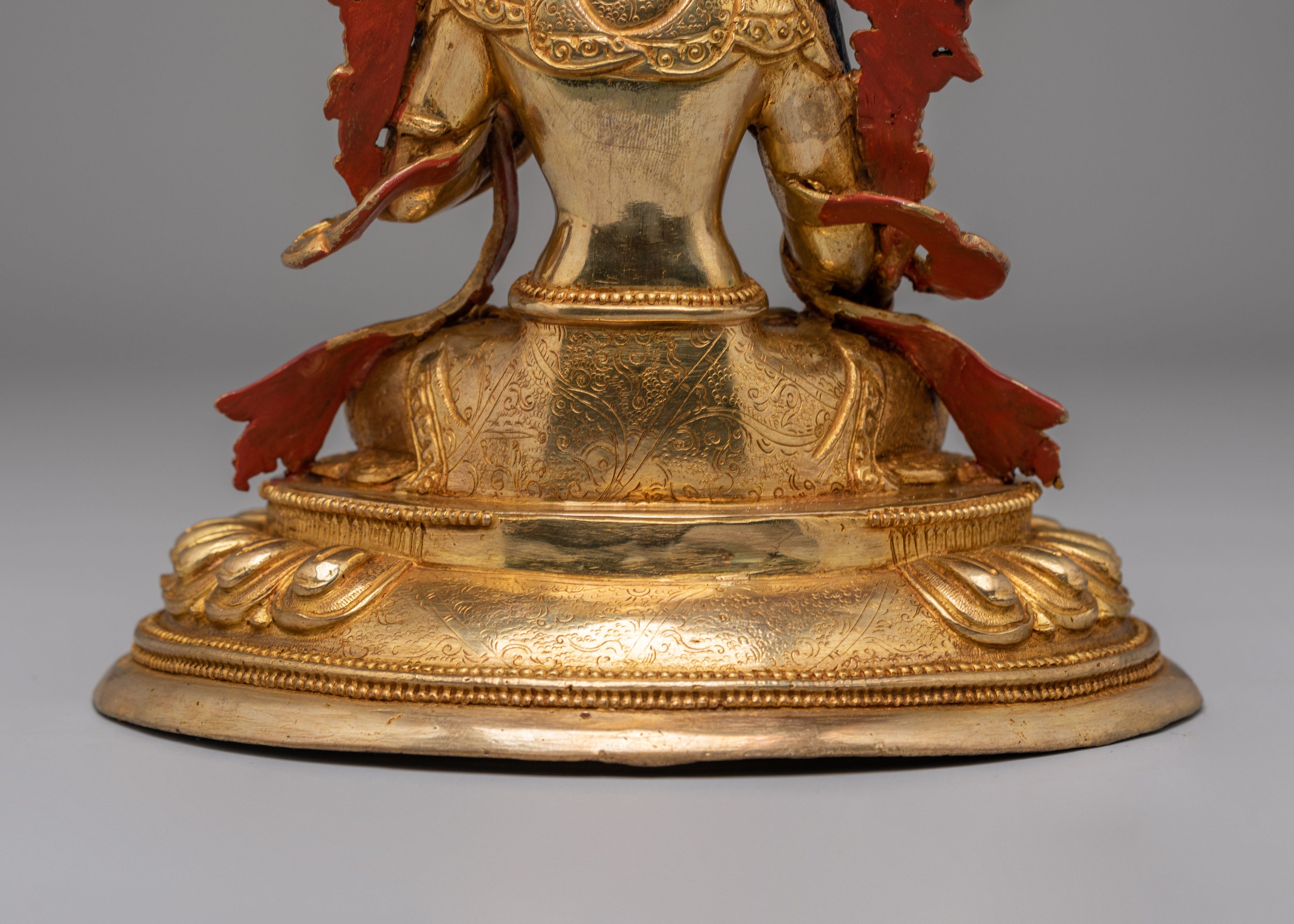 Seven-Eyed White Tara Deity Statue | Traditional Vajrayana Sacred Art