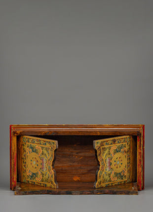 Foldable Buddhist Table (Chokchi) | Wooden Altar Table for Rituals