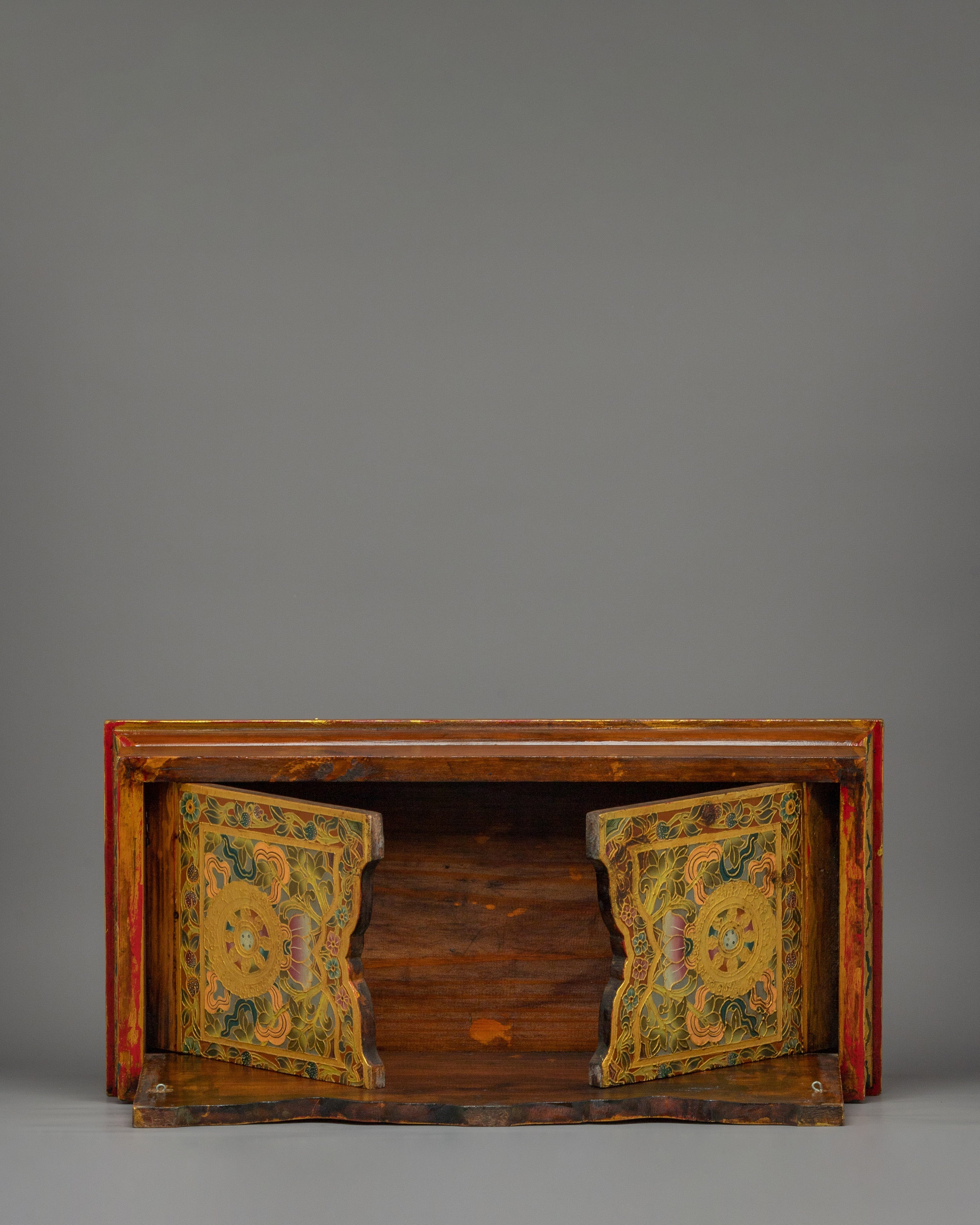 Foldable Buddhist Table (Chokchi) | Wooden Altar Table for Rituals