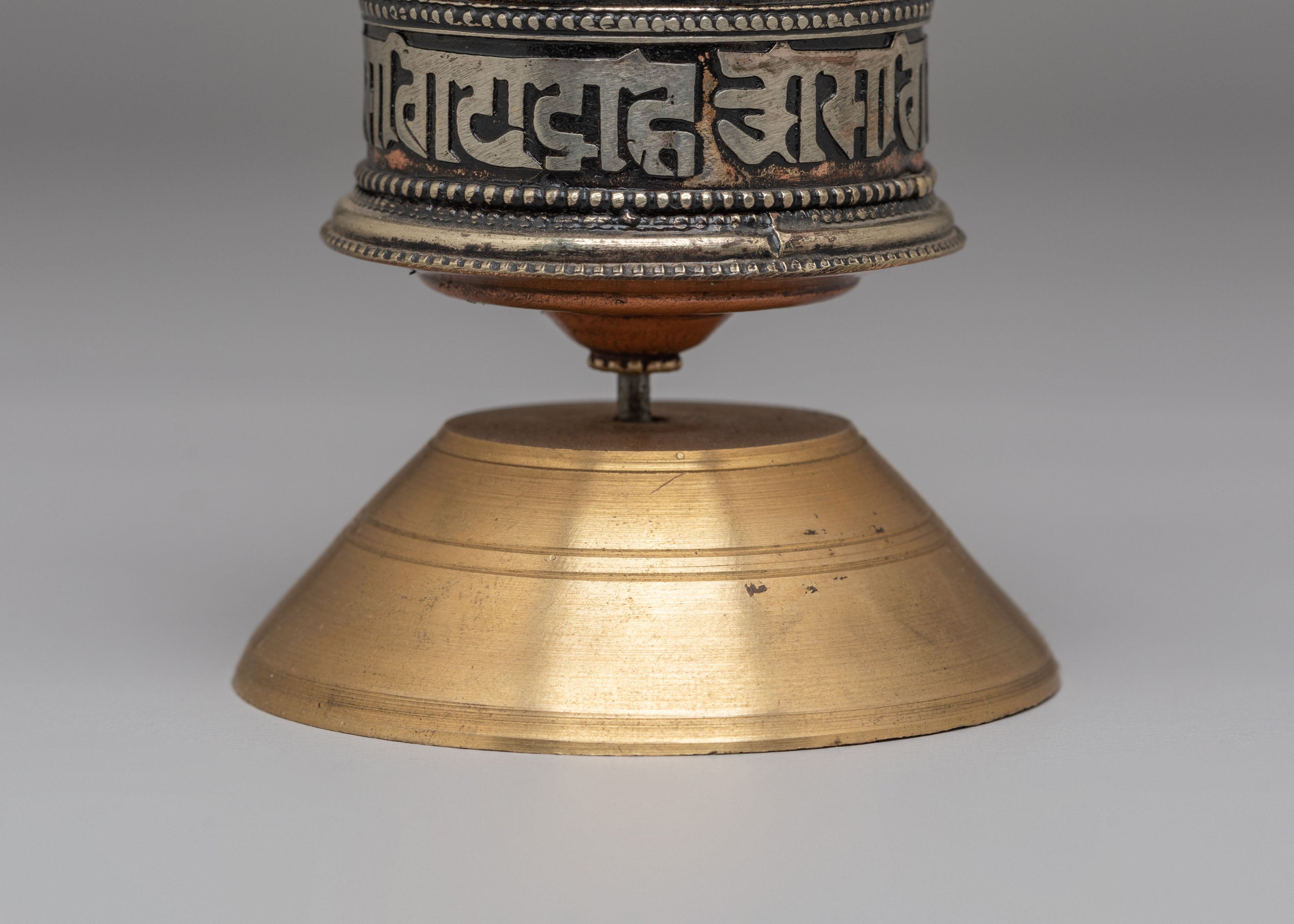 Buddhist Ritual Prayer Wheel | Tibetan Copper Mani Wheel
