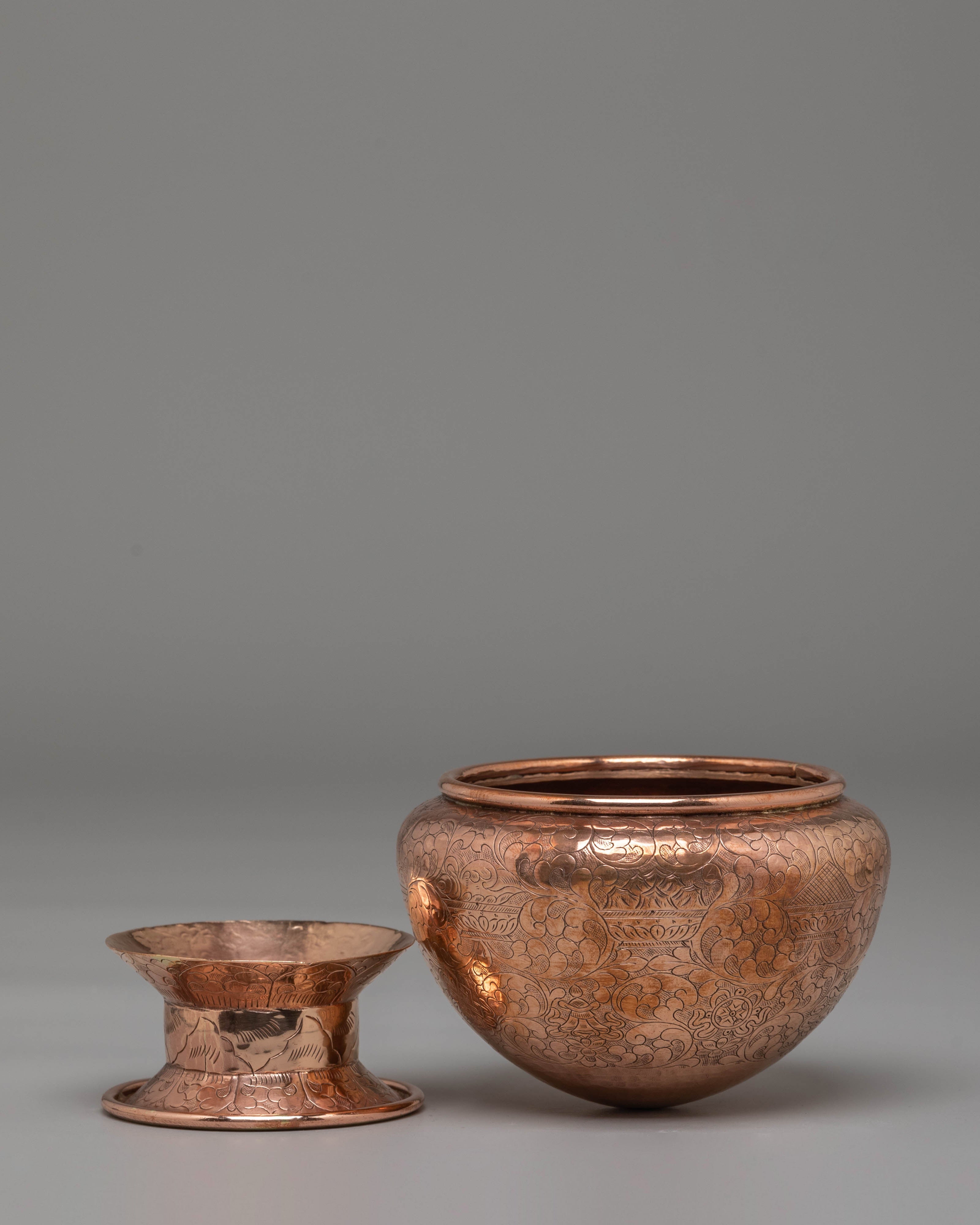 Handcrafted Golpa Art | Copper Ritual Bowl for Meditation