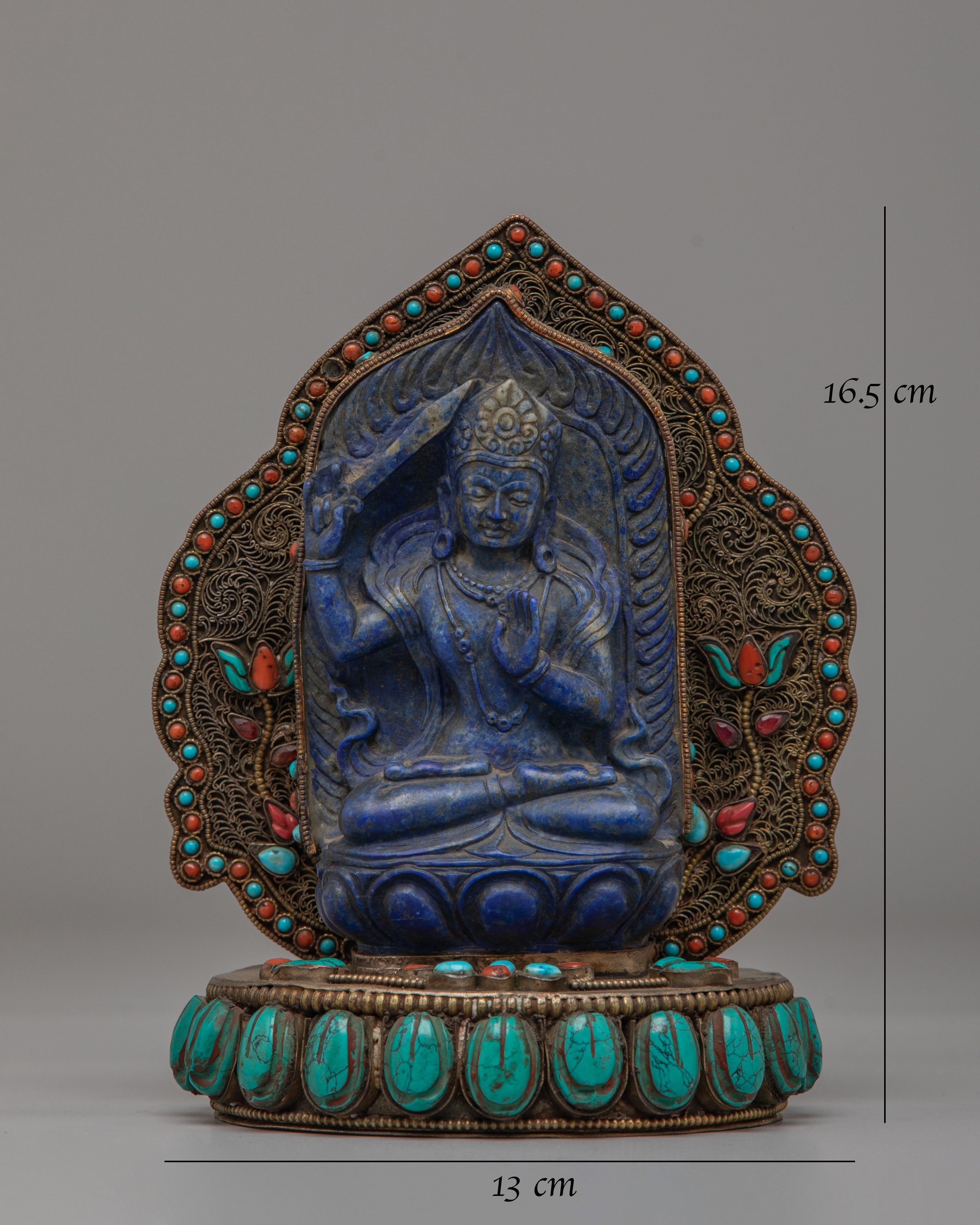 Himalayan Sacred Manjushri Statue | Traditional Buddhist Deity of Wisdom