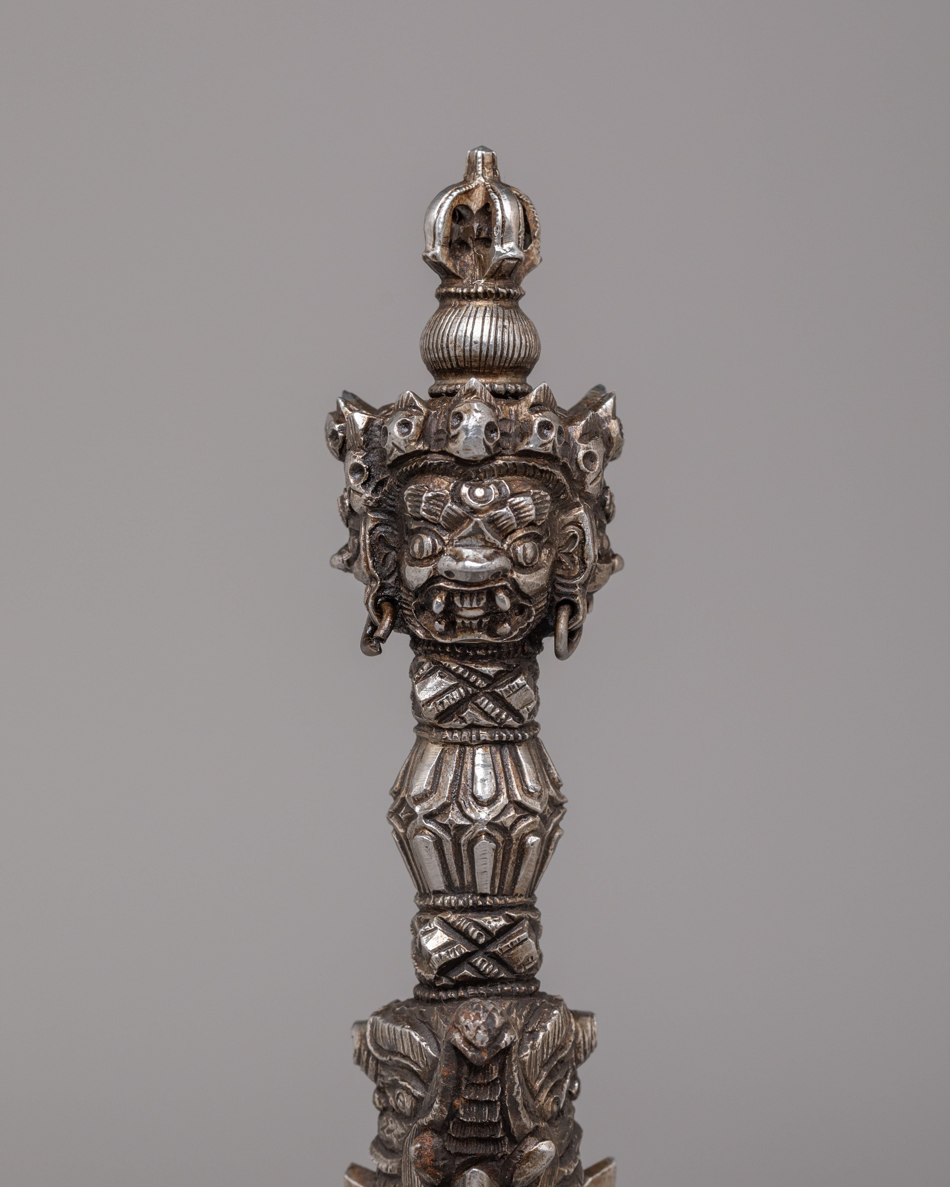Traditional Iron Phurba | Tibetan Wrathful Deity Dagger