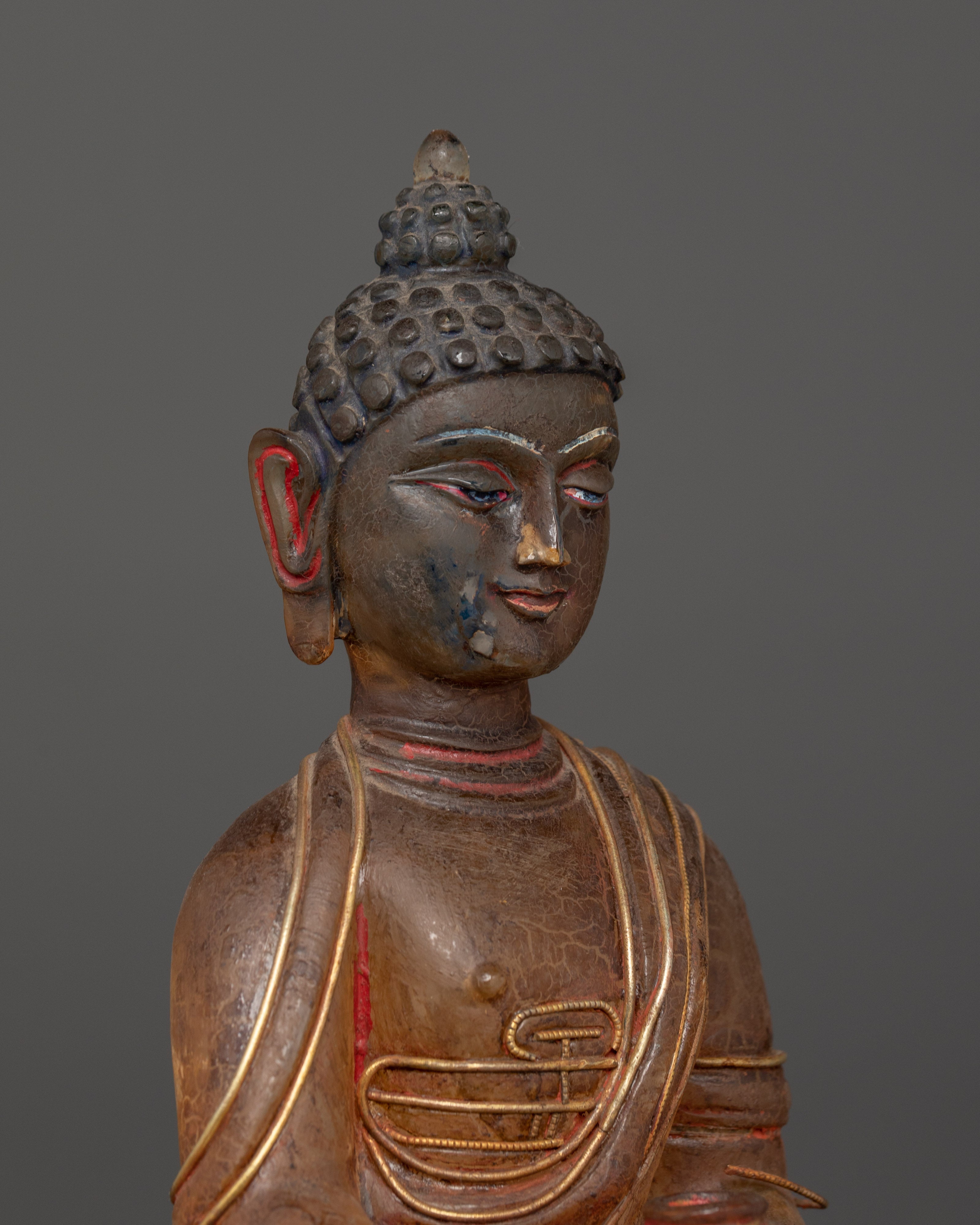 Shakyamuni Buddha The Enlightened One | Gold-Plated Crystal Statue