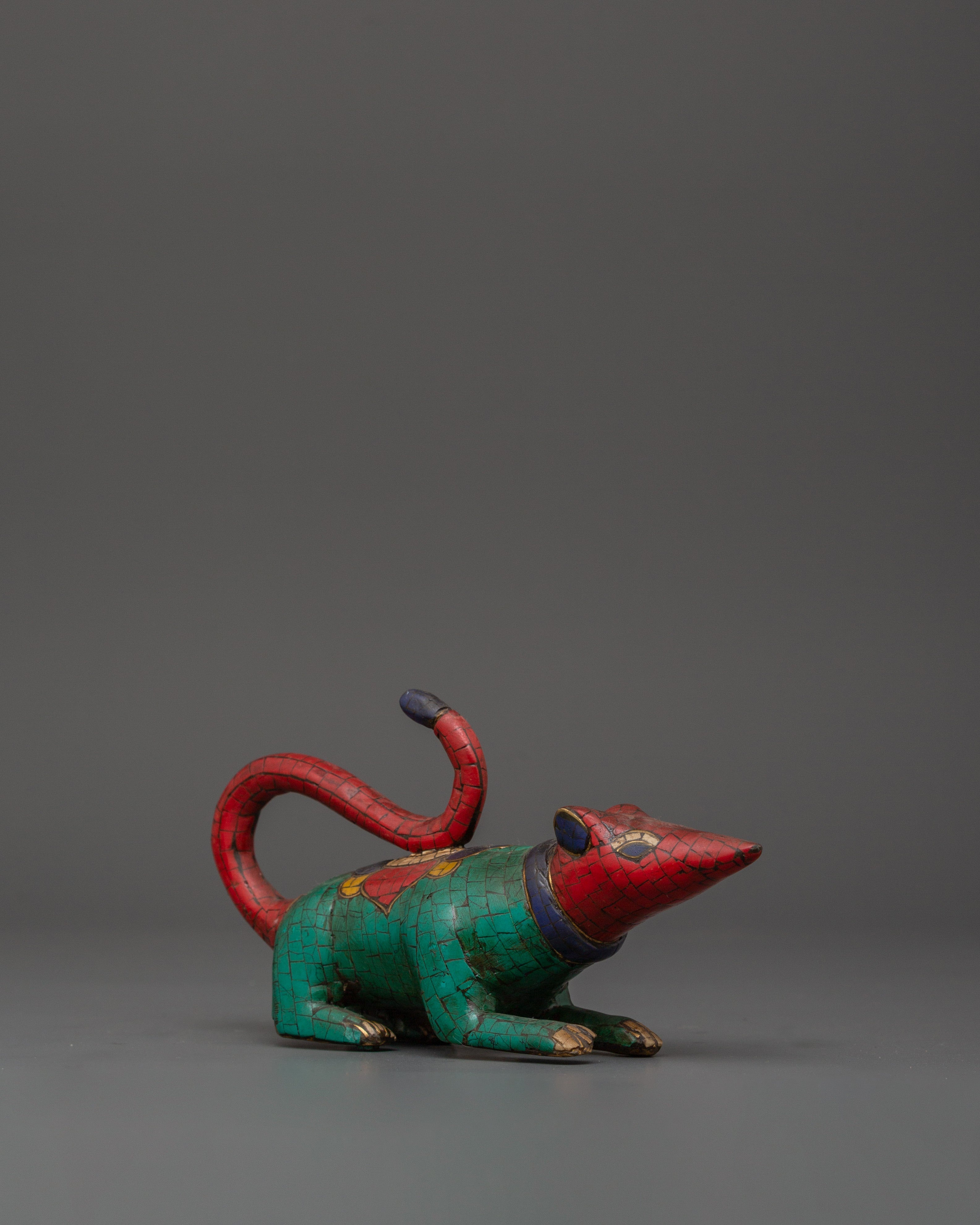 Handcrafted Brass Mouse Statue | Hindu Symbol of Ganesha’s Vahana