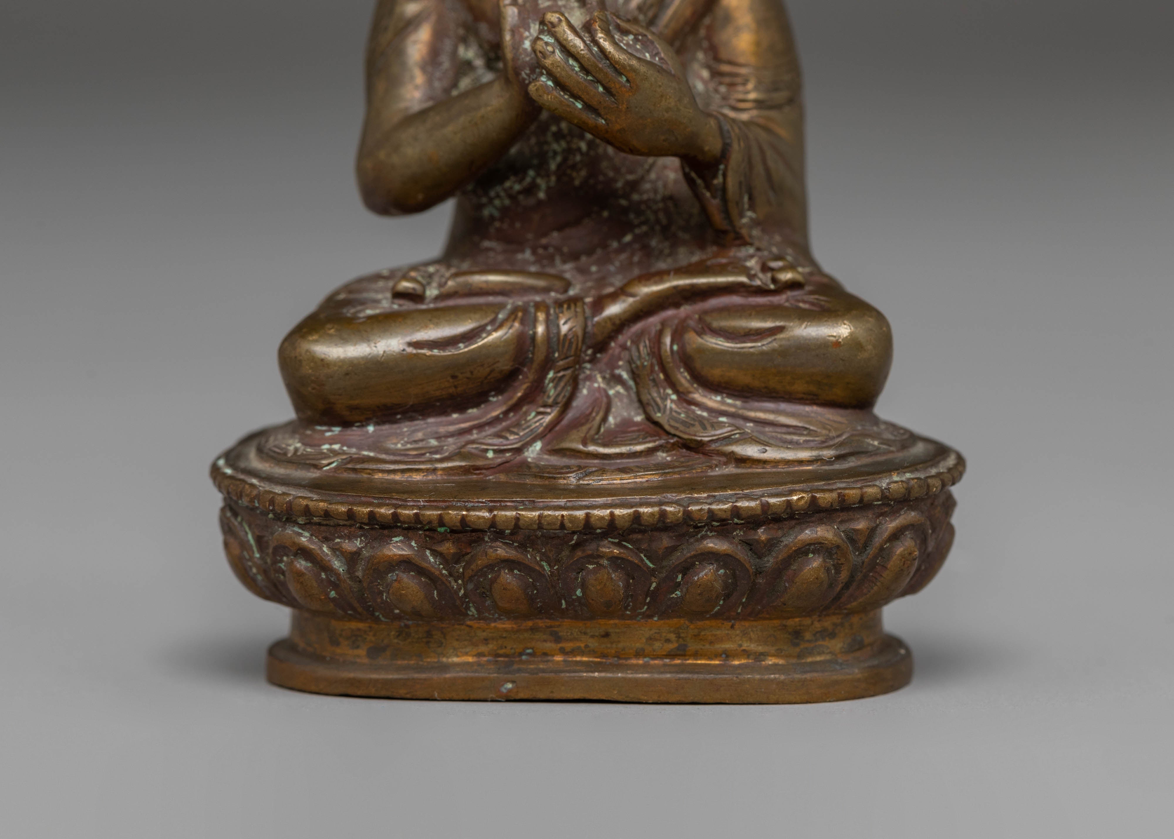 Oxidized Copper Statue of Vairocana | The Cosmic Buddha