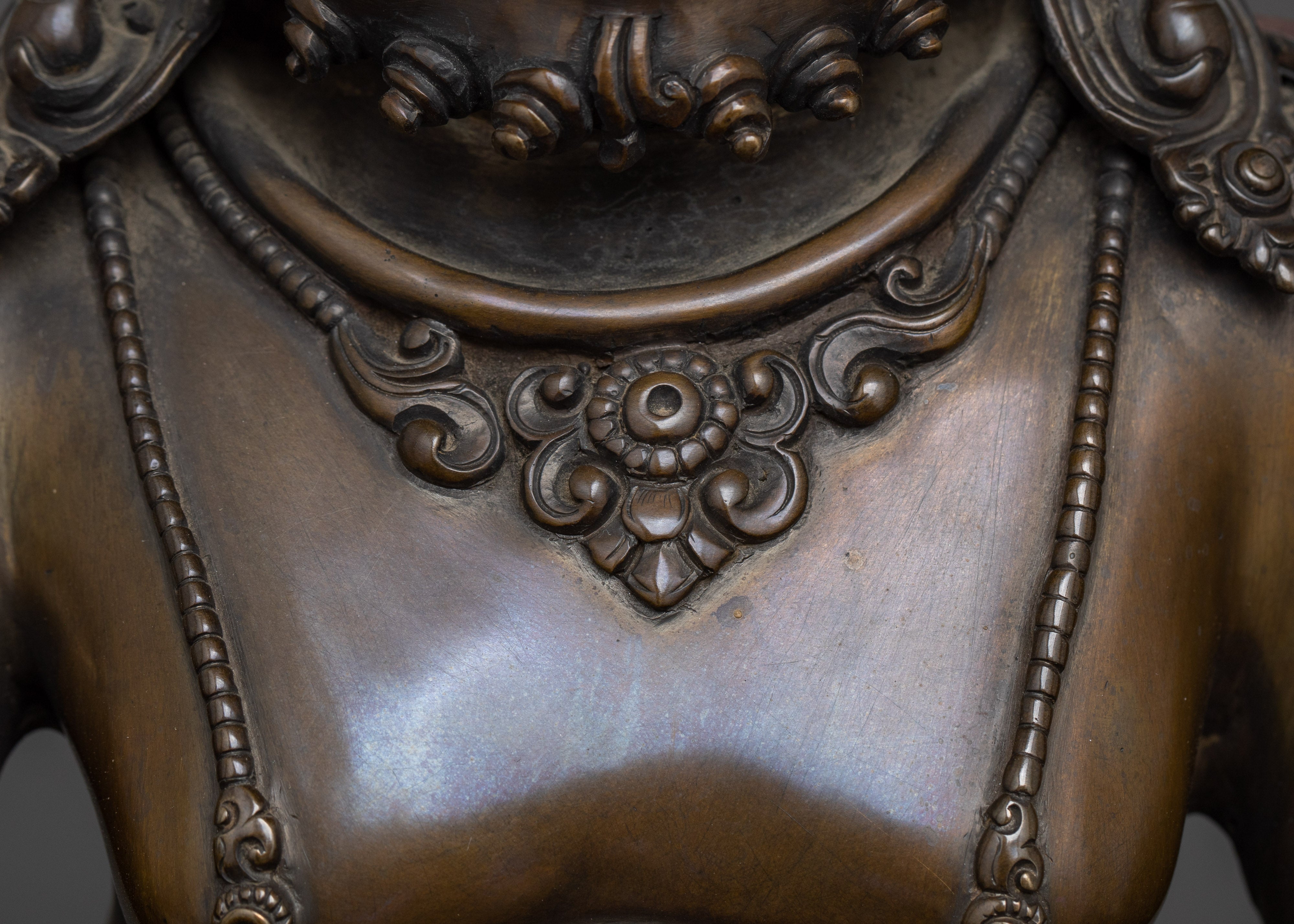 Black Oxidized Dzambhala Statue | Tibetan Wealth Deity