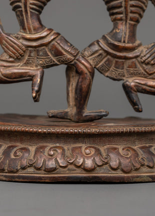 Oxidized copper Citipati statue |  Tibetan Protector Sculpture