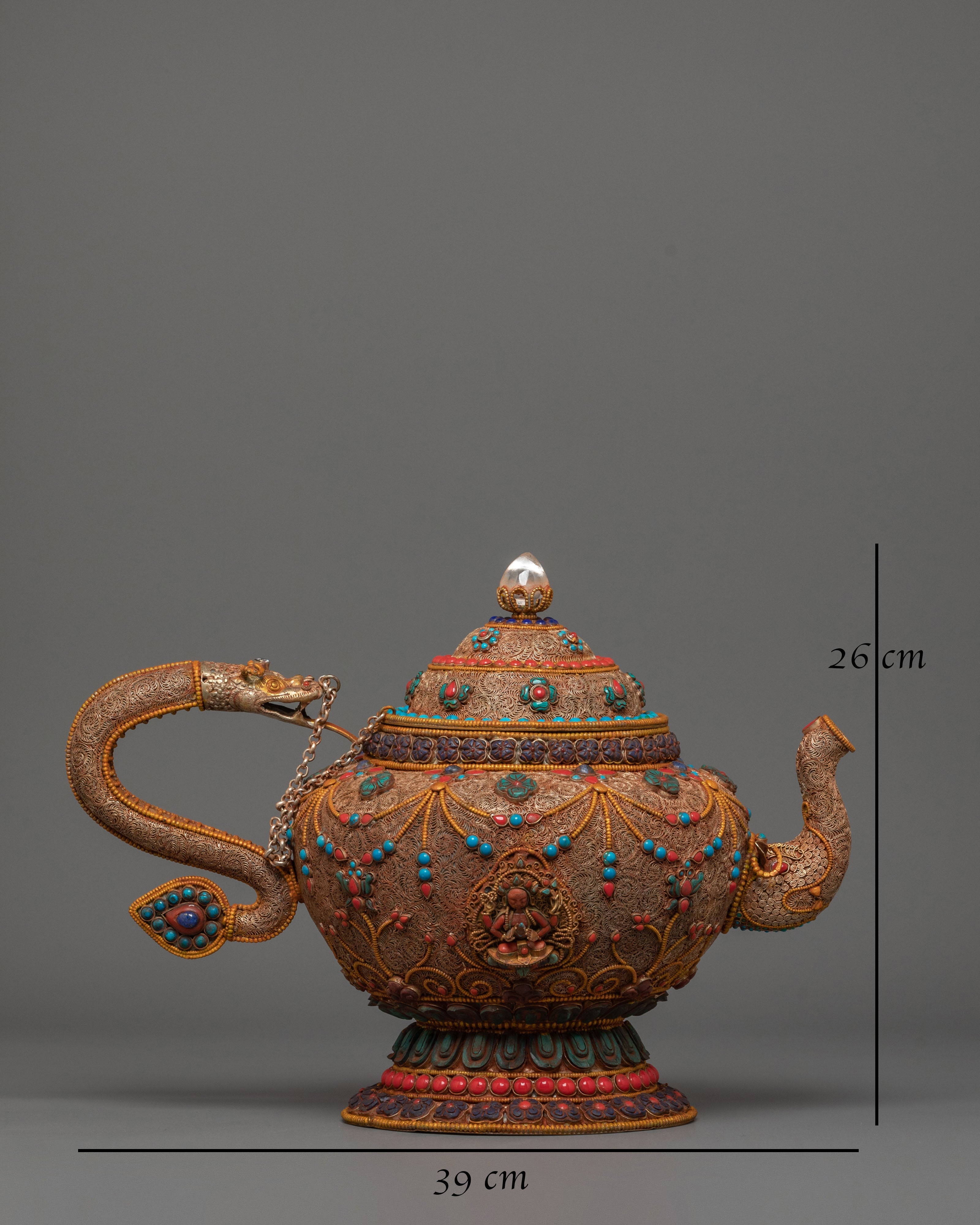 Chenrezig Carved Tea Pot | Symbol of Compassion