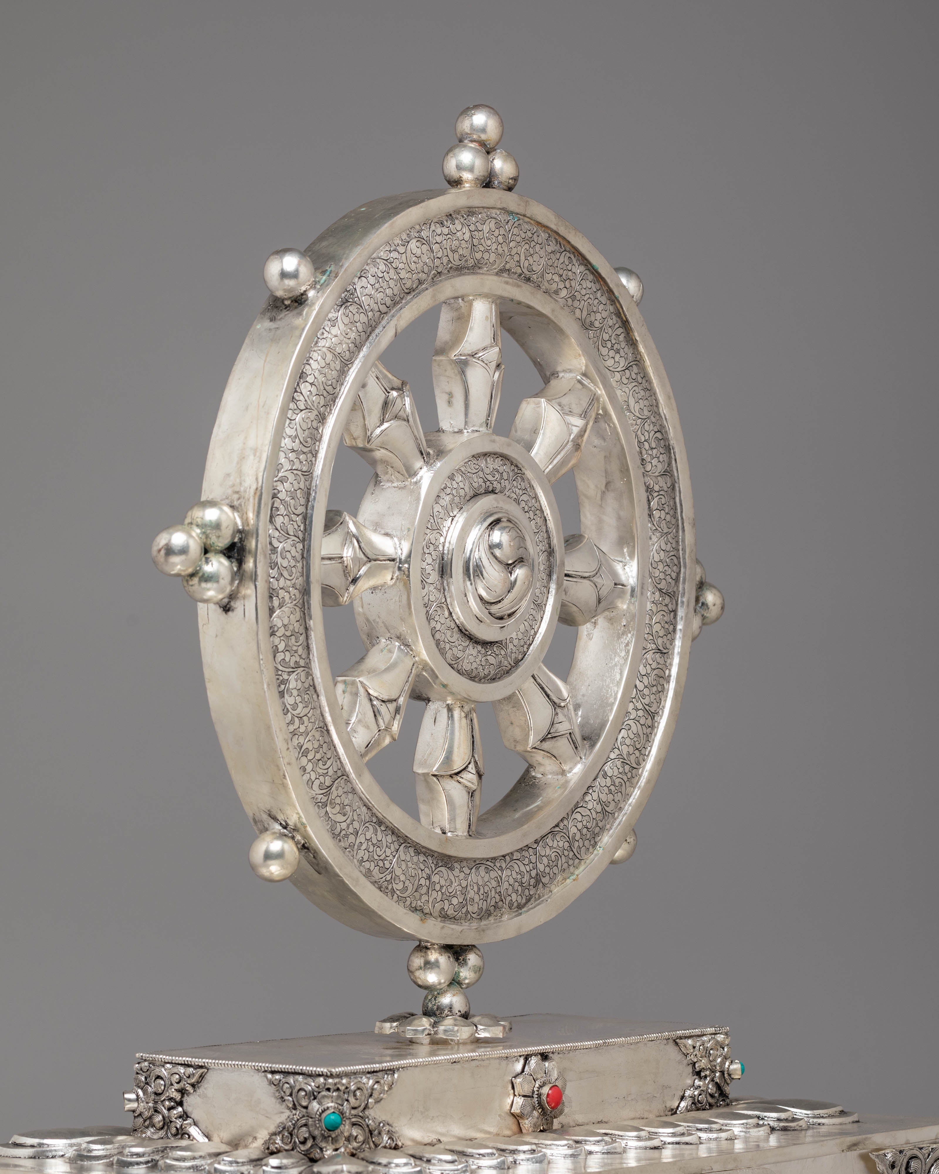 Handcrafted Buddhist Dharma Wheel | Symbol of Spiritual Enlightenment