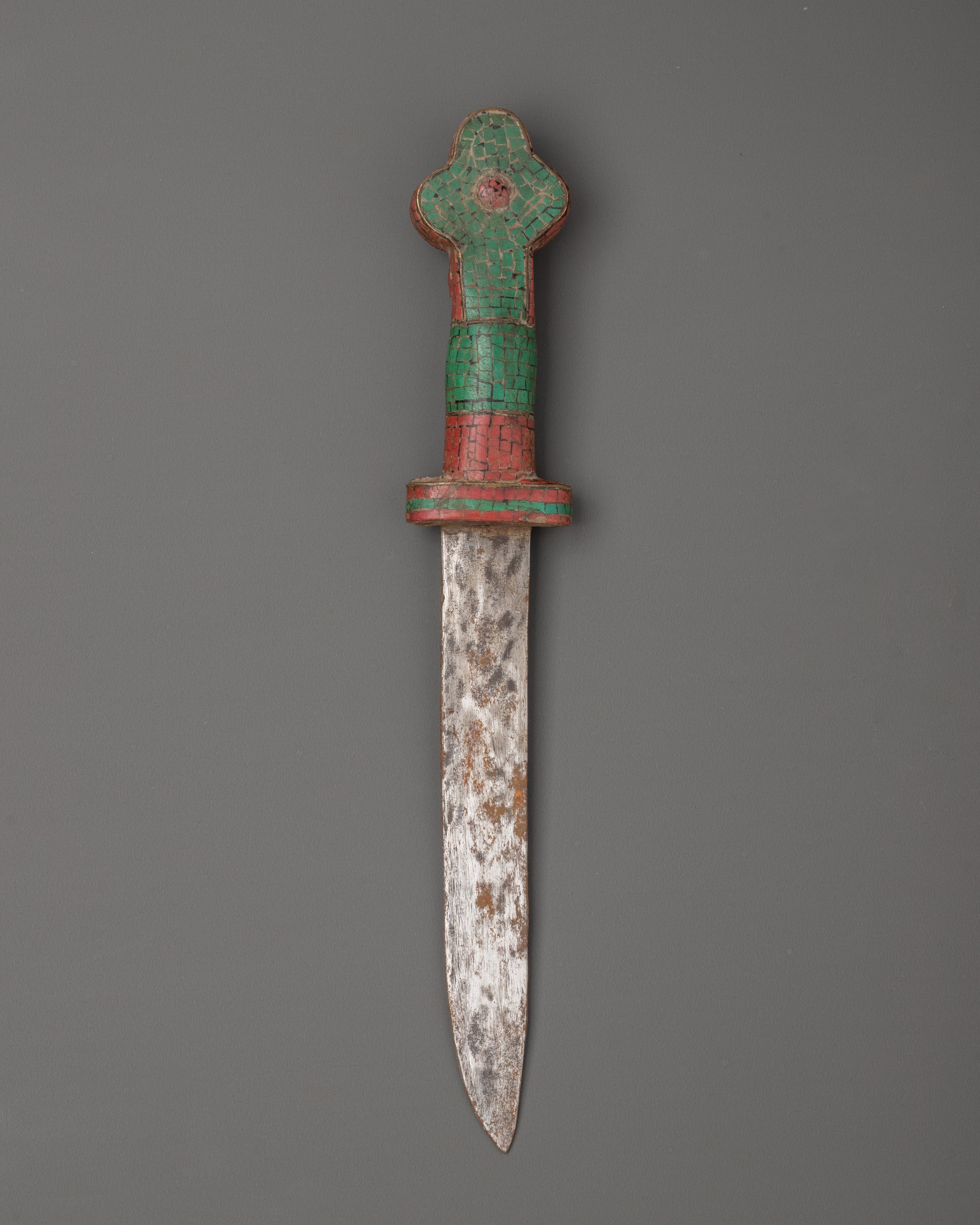 Sword A Ritual Dagger | Tibetan Ceremonial Weapon – Enlightenment Thangka