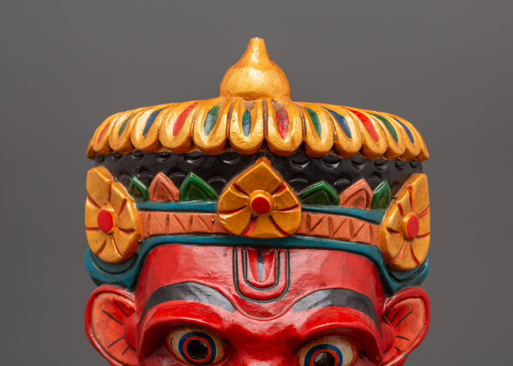 Hanuman Ritual Mask Hindu Deity Hanuman Mask | Sacred Wall Art