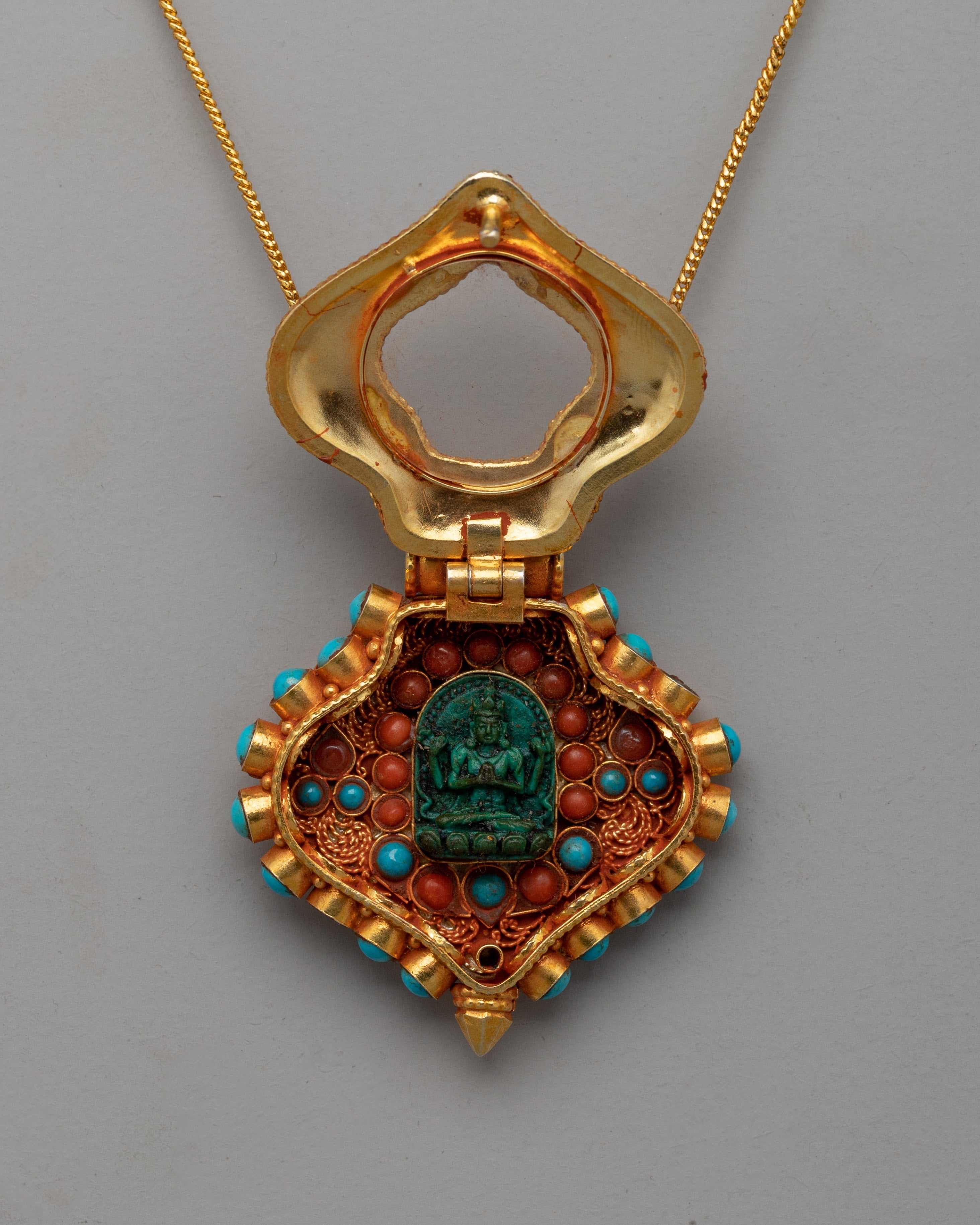 Tibetan Gold-Plated Buddha Pendant |  Meditation and Style