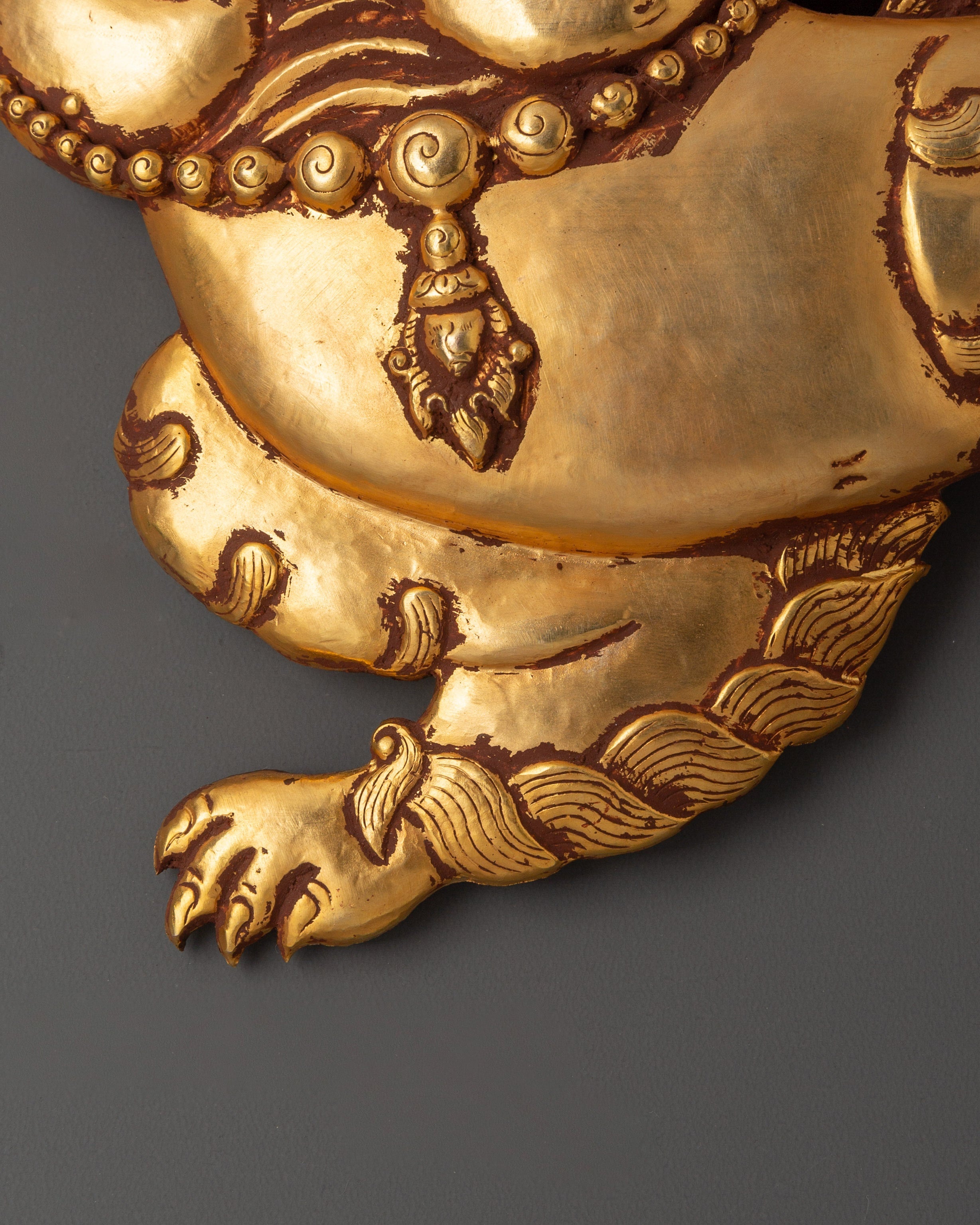 Lion Protector Wall Hanging | Handcrafted Tibetan Guardian Decor