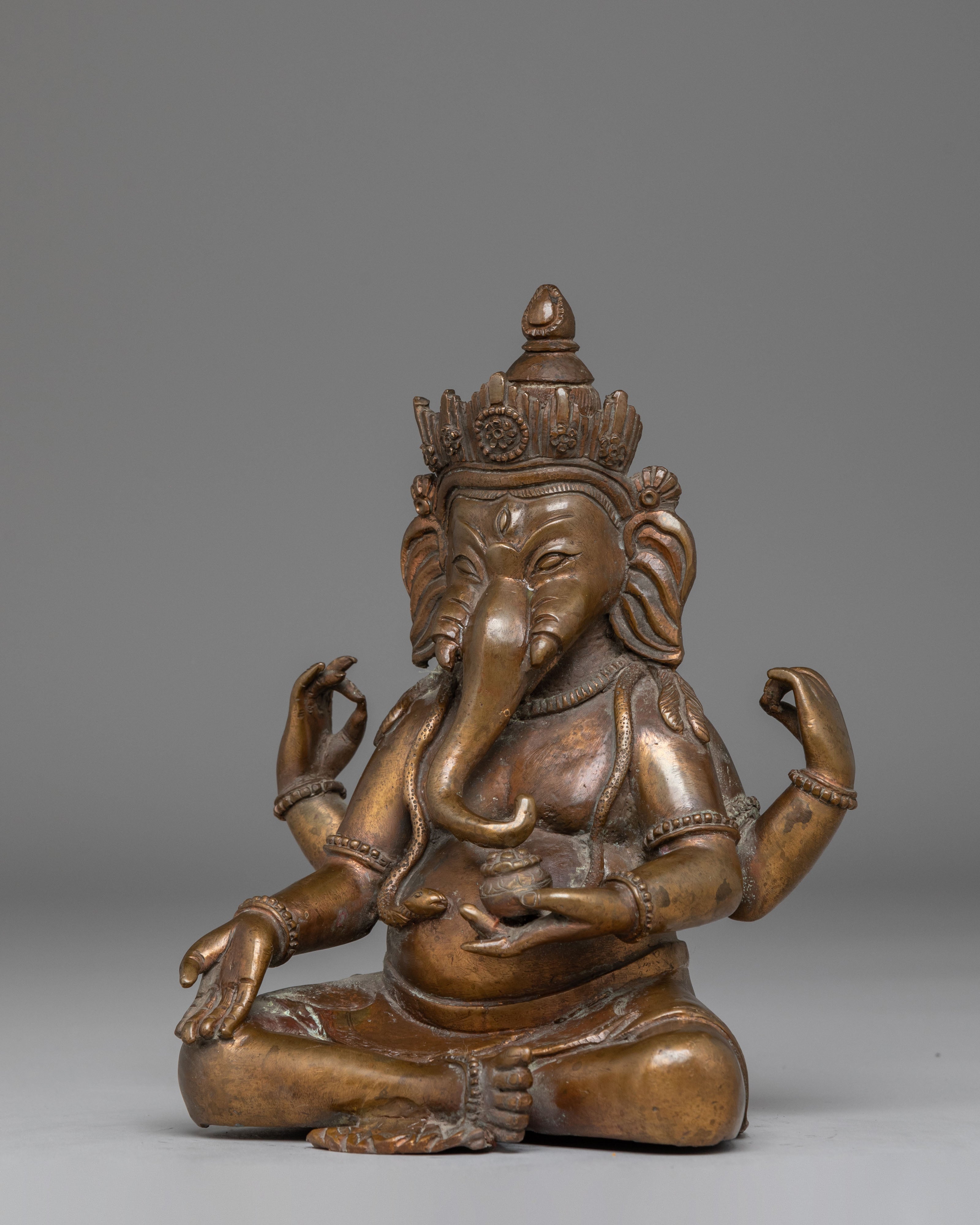 Copper Statue of Ganesh | The Remover of Obstacles