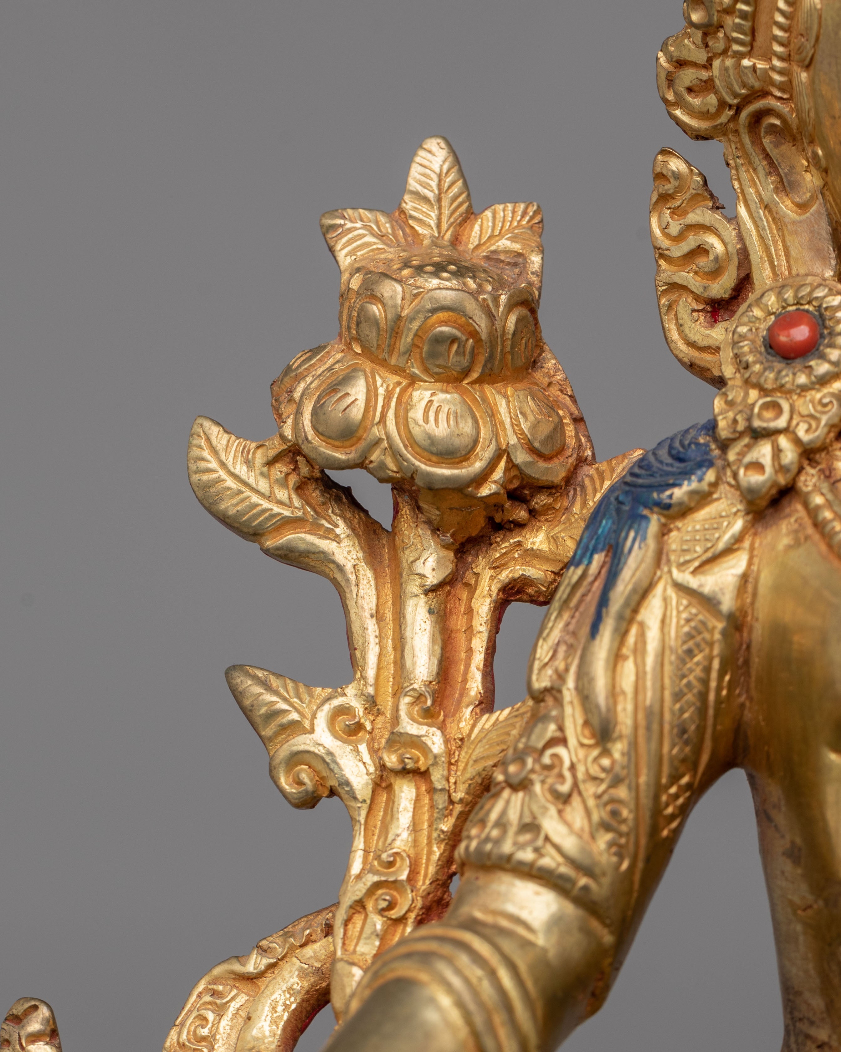 Spiritual Shyama Tara Statue for Altar | Handcrafted Copper Figure