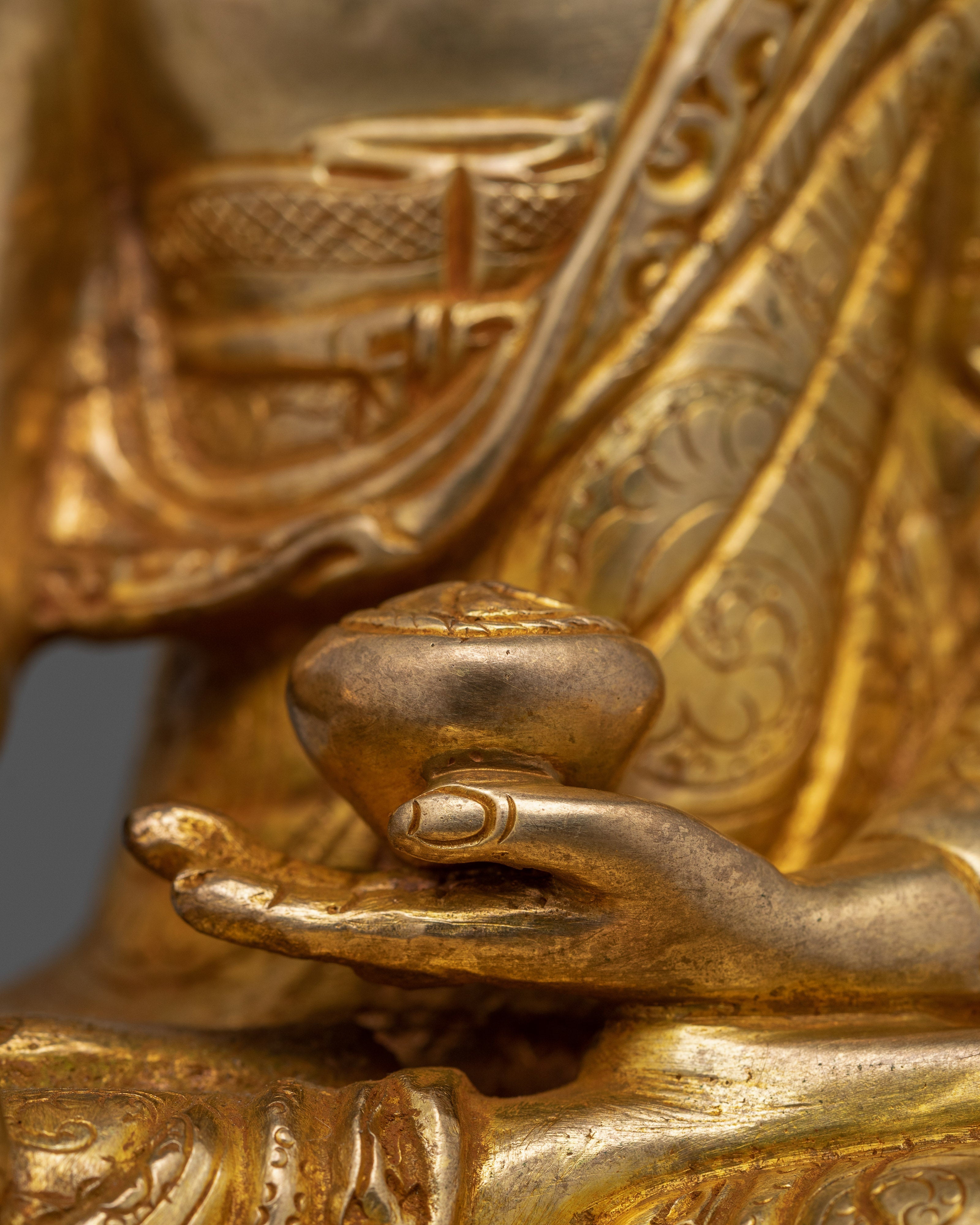 Dharma Teacher Shakyamuni Buddha Altar Statue | Handcrafted Spiritual Icon