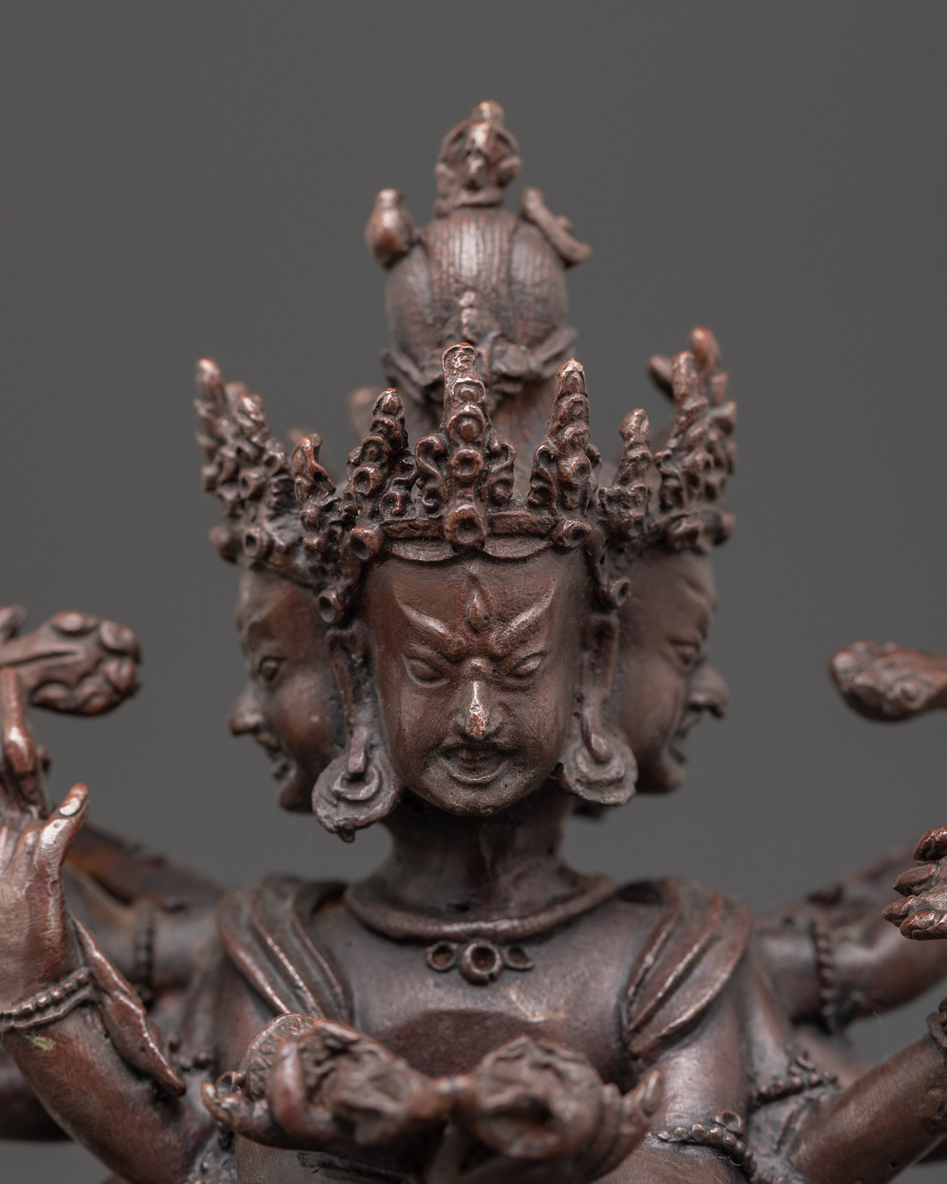 Divine Buddhist Protection Icon Chakrasambhara Statue | Buddhist Tantric Icon for Altar