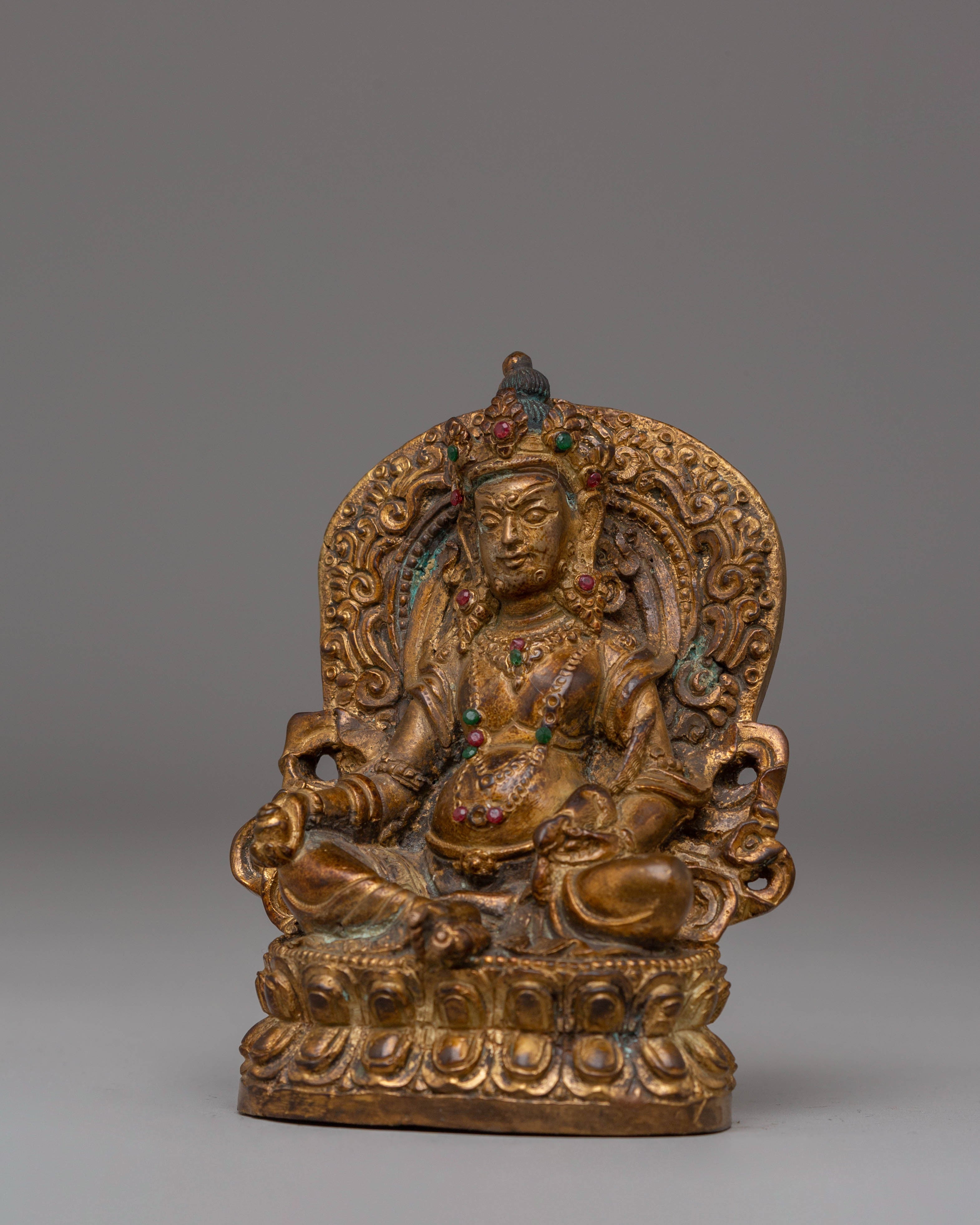 Handmade Dzambhala Copper Statue for Decor | Embodiment of Wealth