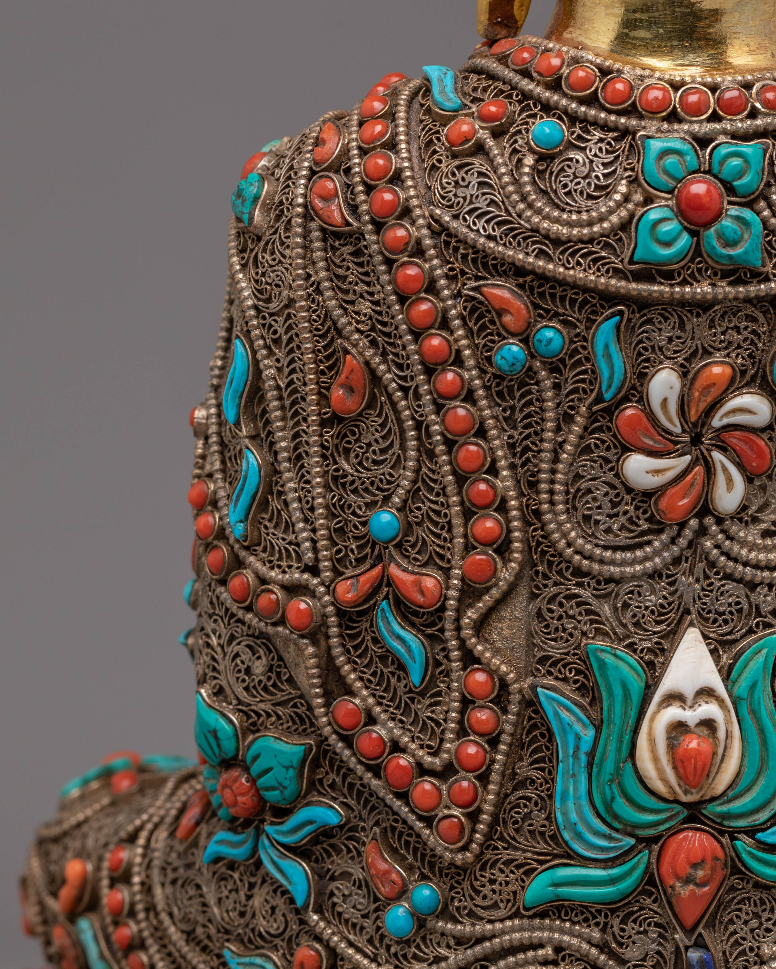 Handmade Buddha Shakyamuni Decor Statue | Tibetan Buddha Statue