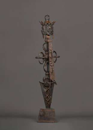 Sacred Iron Phurba Dagger | Vajra Ritual Tool