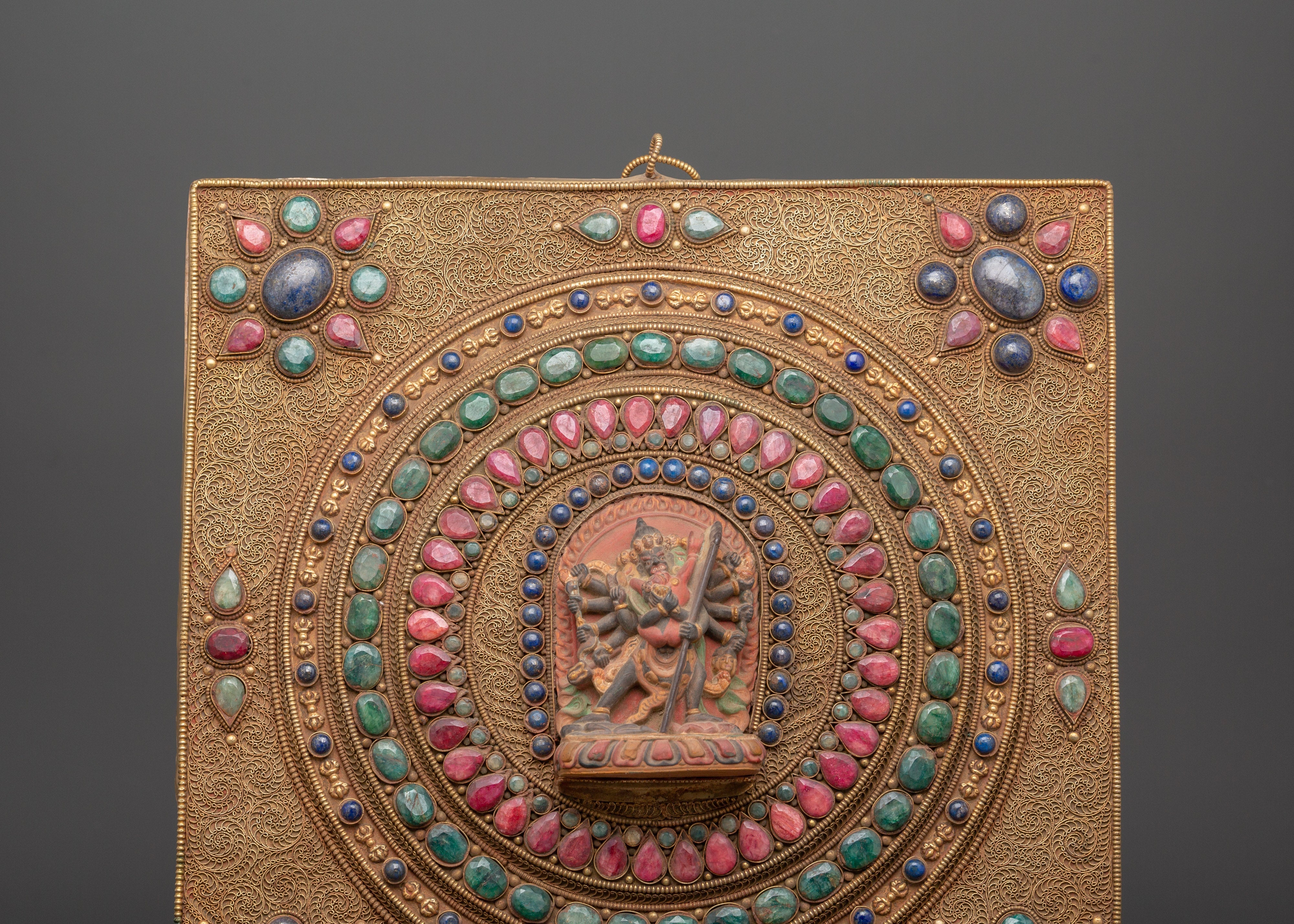 Handcrafted Chakrasamvara Mandala | Copper with Gold & Silver Plating
