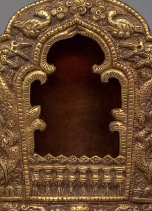 Handcrafted Ghau Box with Sacred Buddhist Symbols | Prayer Box for Rituals