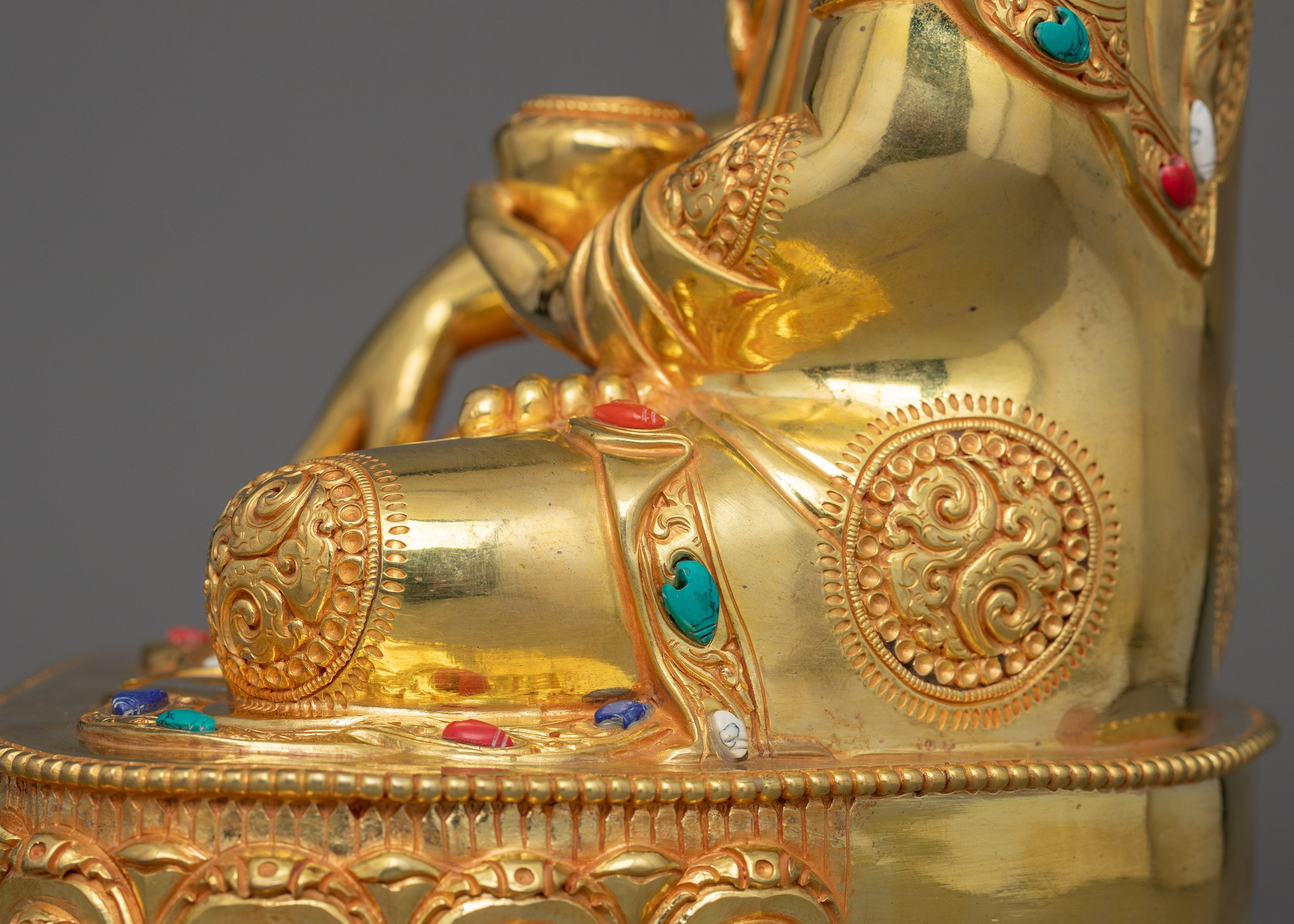 Shakyamuni Buddha "Prince of Lumbini" Figurine | 24k Gold Gilded Sculpture