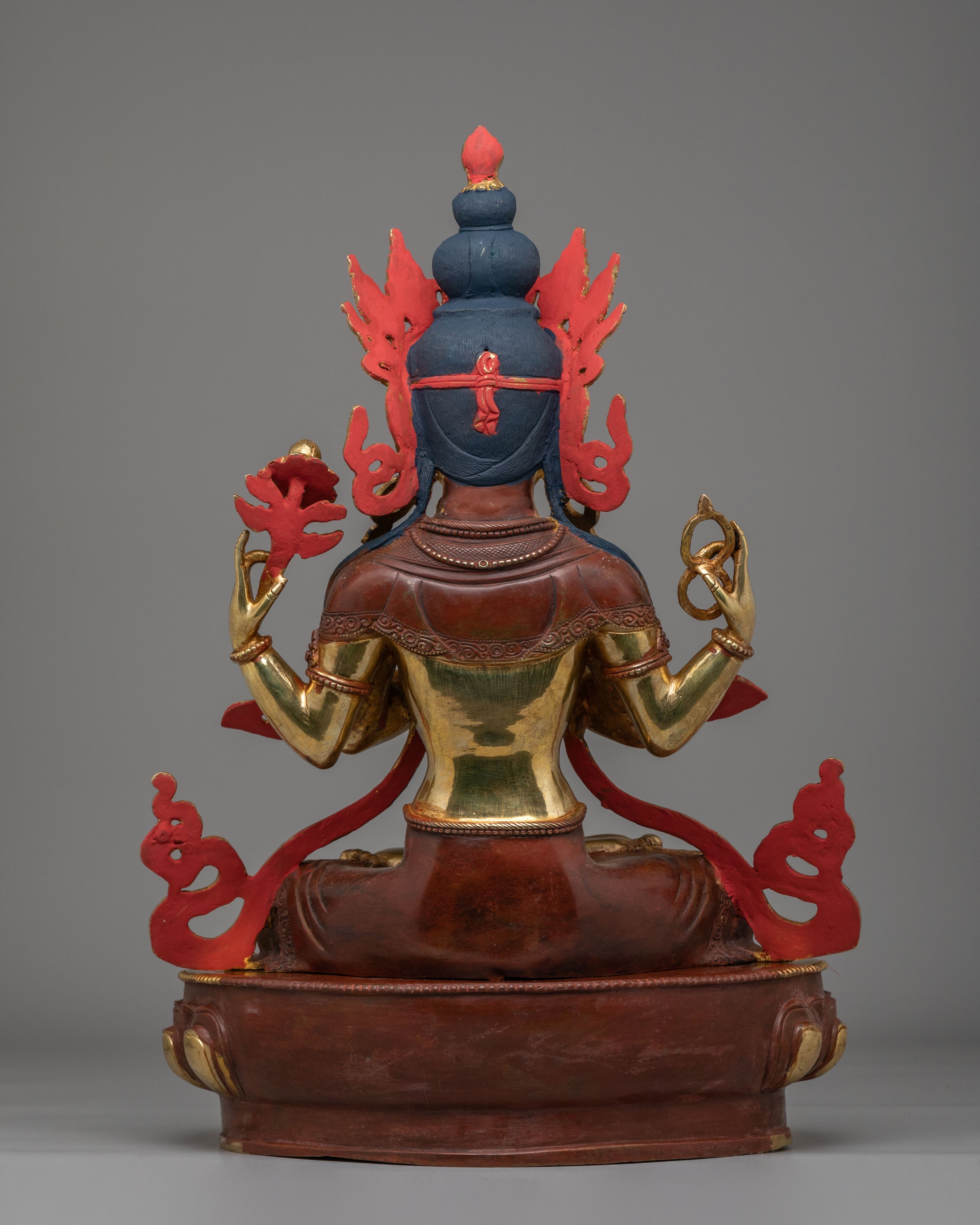 Traditional Himalayan Chenrezig Figurine | Tibetan Spiritual Art